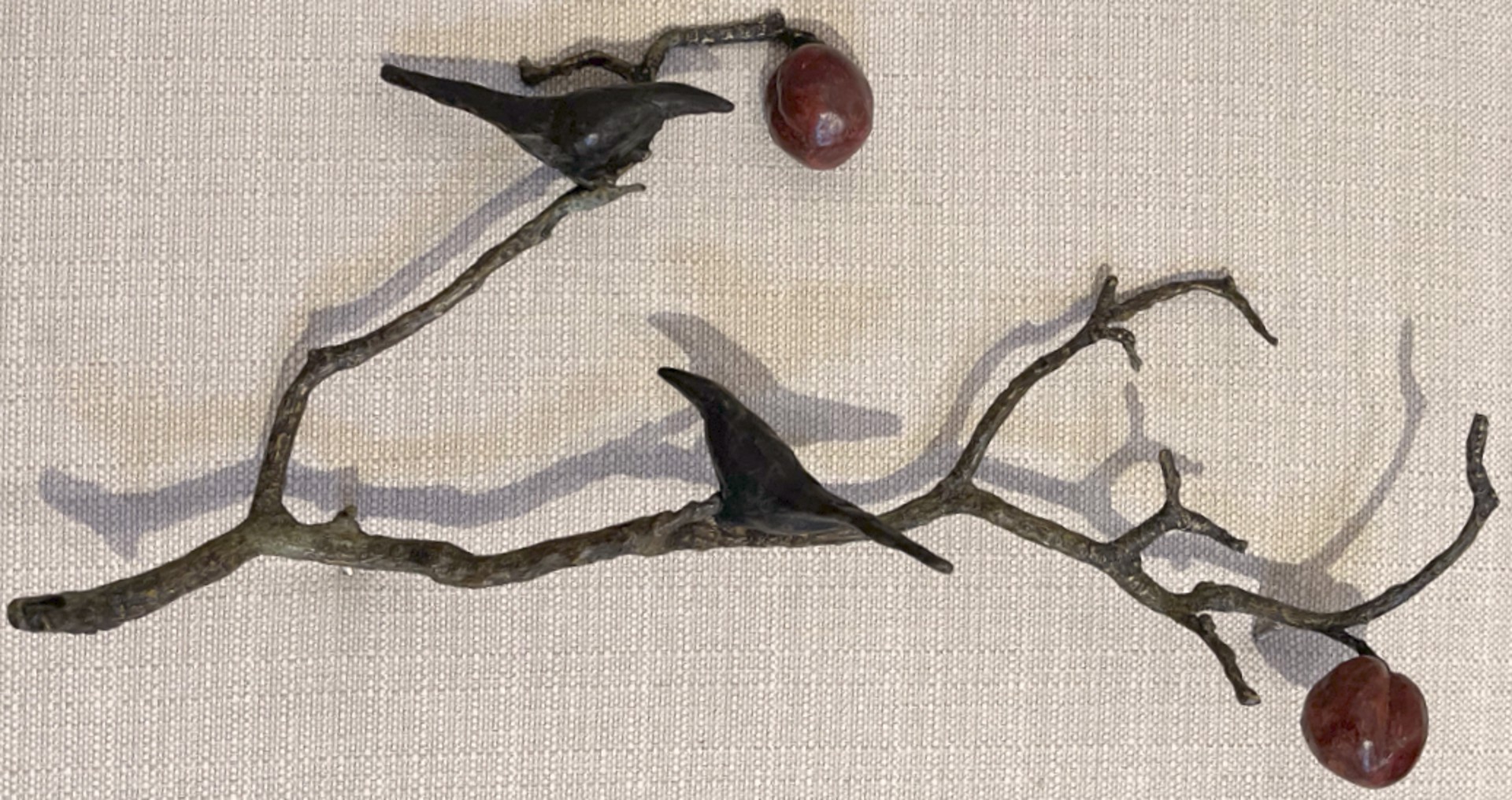 2 Blackbirds on a Branch, 2 Fruits by Copper Tritscheller
