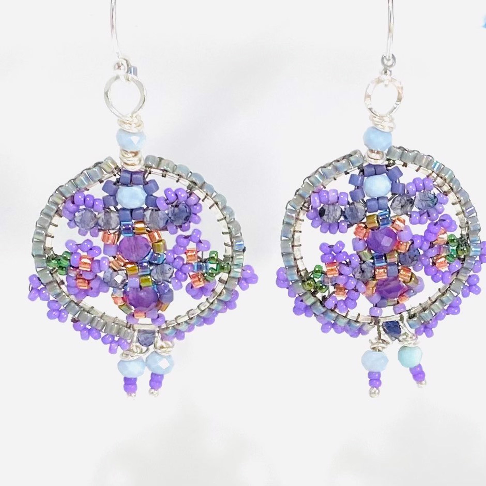 Amethyst and Opal Earrings BD22-12 by Barbara Duimstra