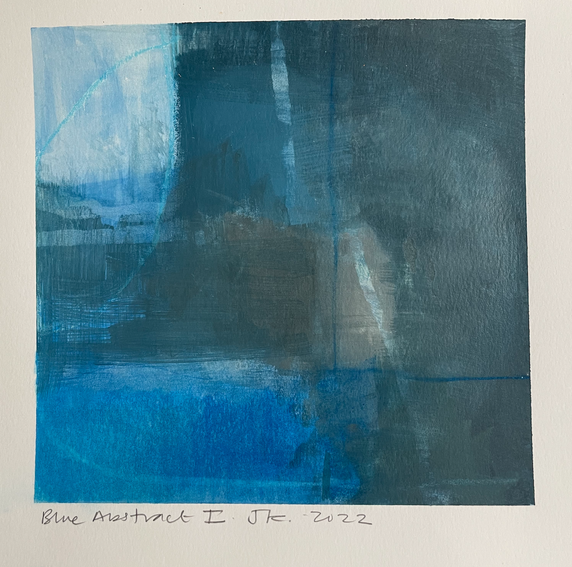 Blue Abstract I Study by Jane Kell