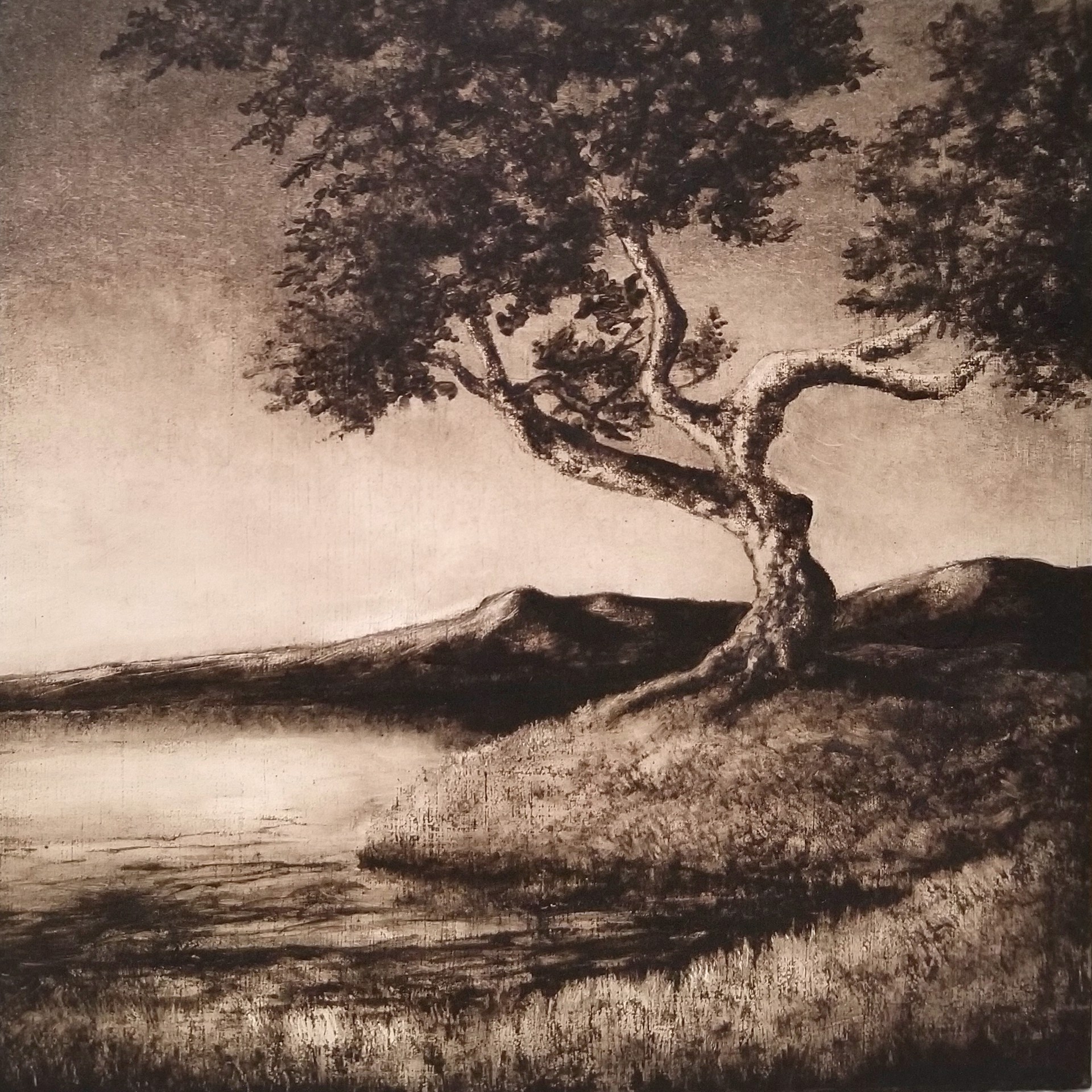 Fallen Angels Tree  (Monochrome Oil) by Greg Skol