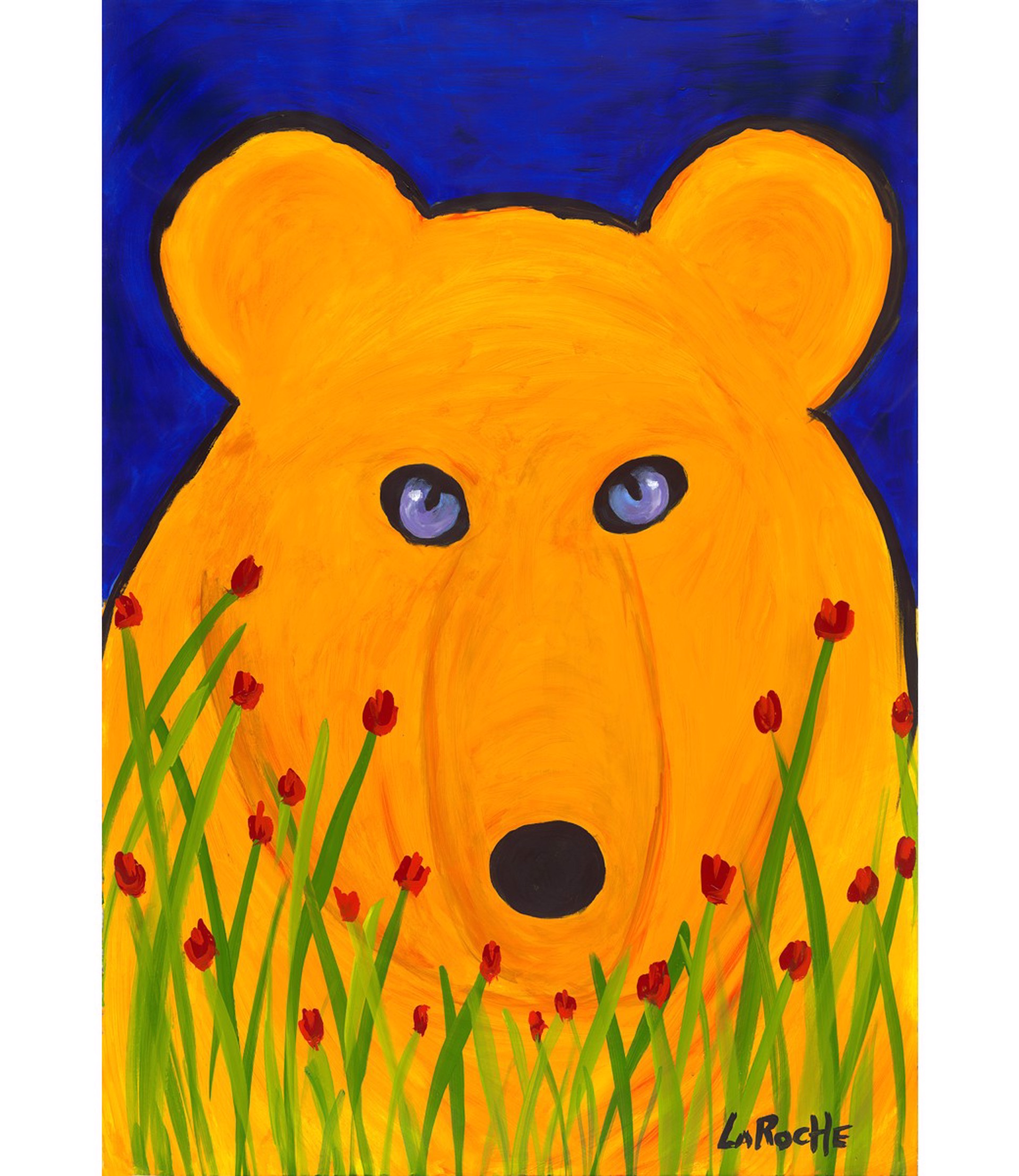 Honey Bear print on canvas by Carole LaRoche