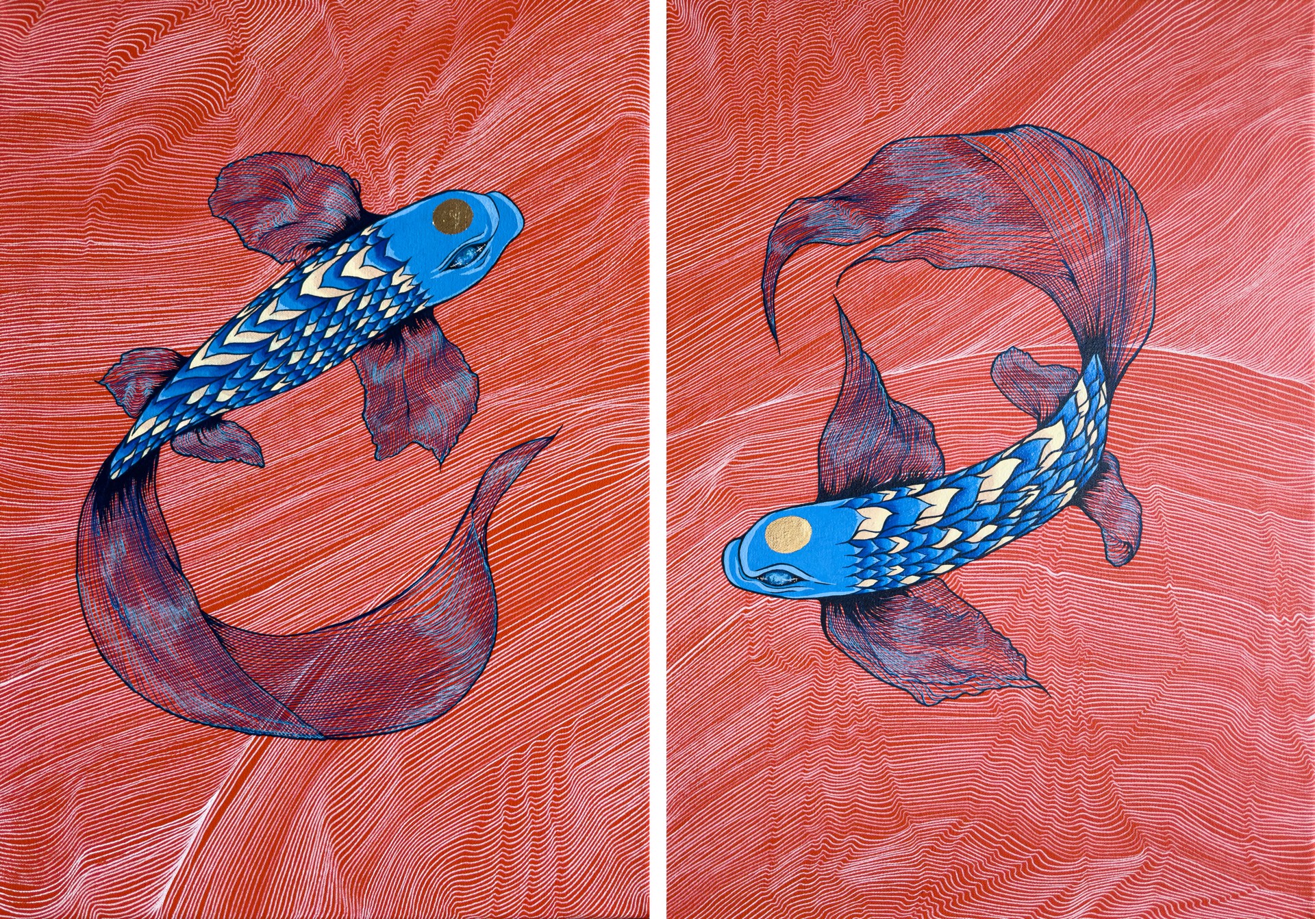 Connection, Diptych by Christina Tsaou