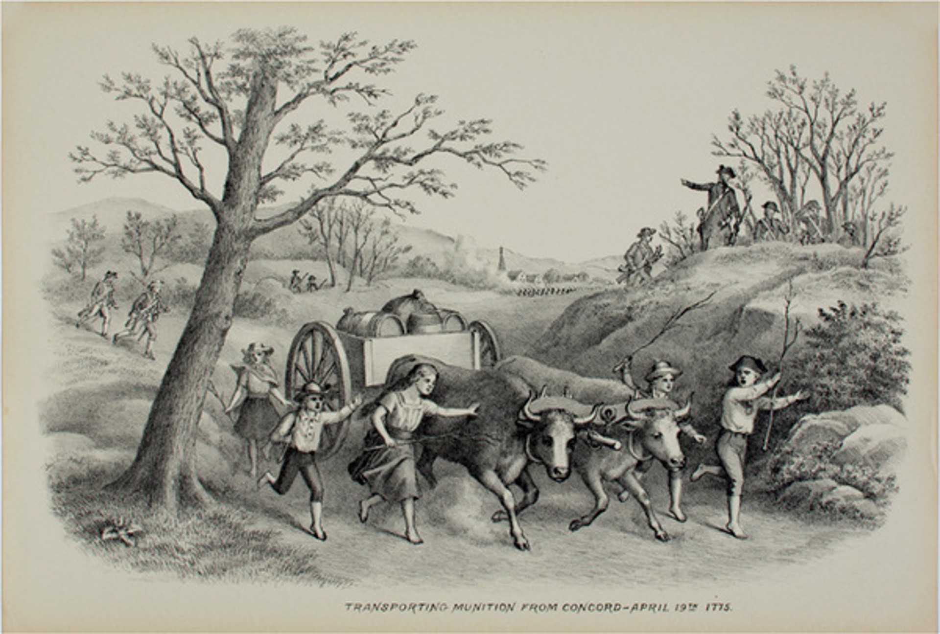 Transporting Munition From Concord, 4/19/1775 by Kurz & Allison