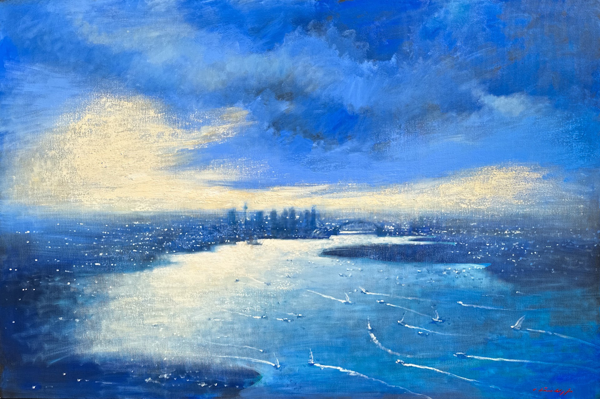 Sydney in Blue by David Hinchliffe
