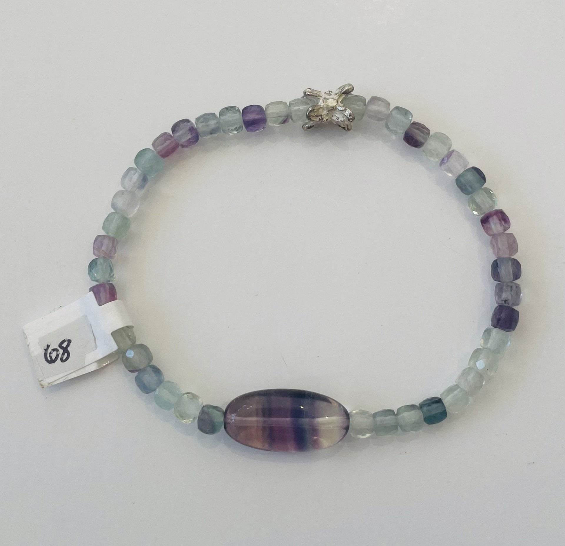 Faceted Cubed Flourite with Sterling by Emelie Hebert