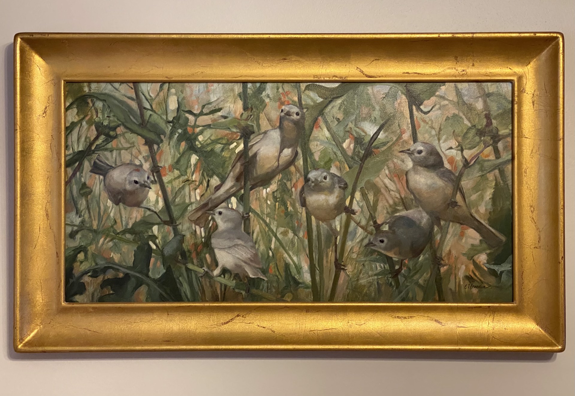 Lucy's Warblers in the Weeds by Linda Tracey Brandon