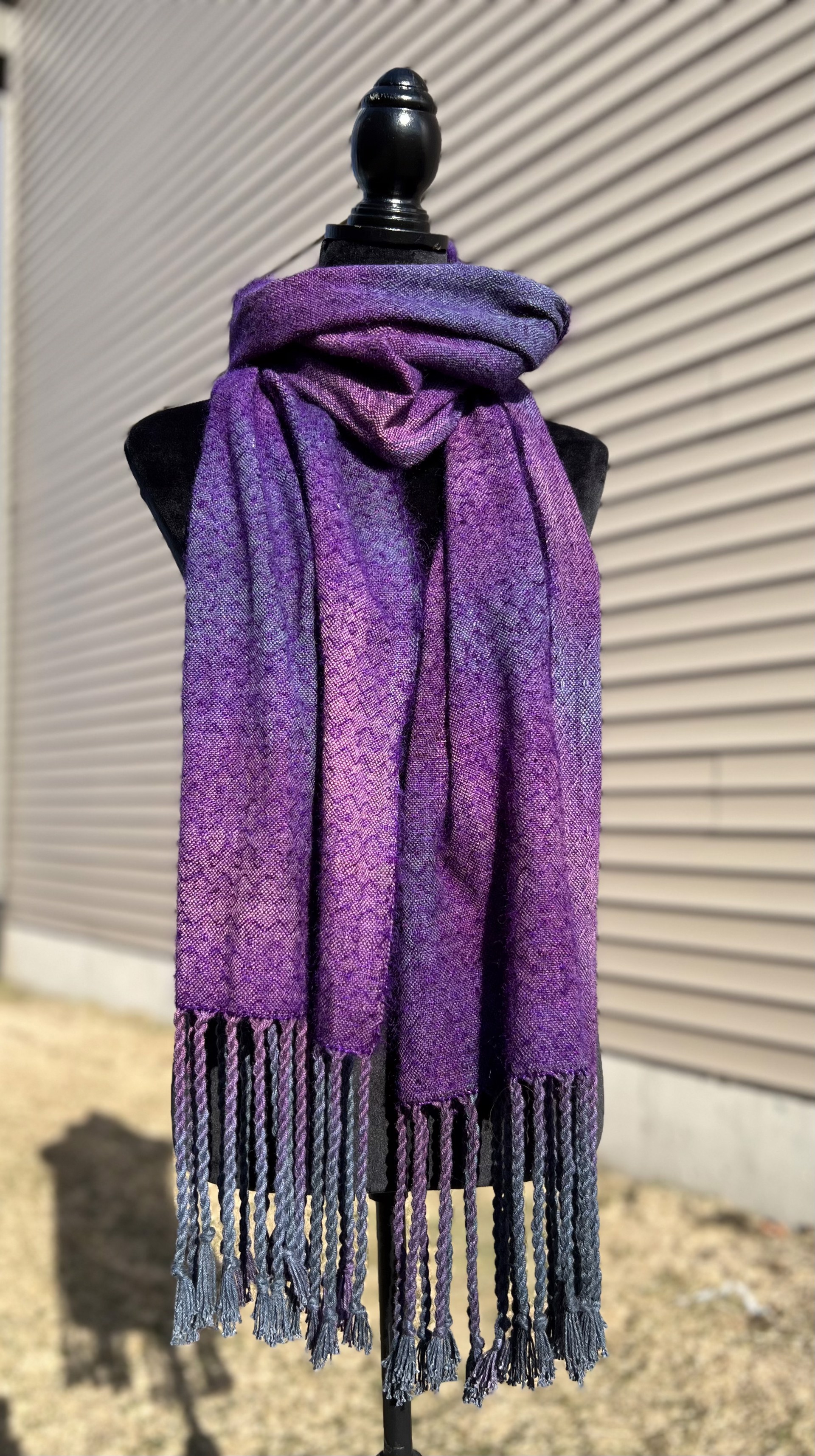 Dark Beauty:  Purple scarf by Stephanie Jacobson