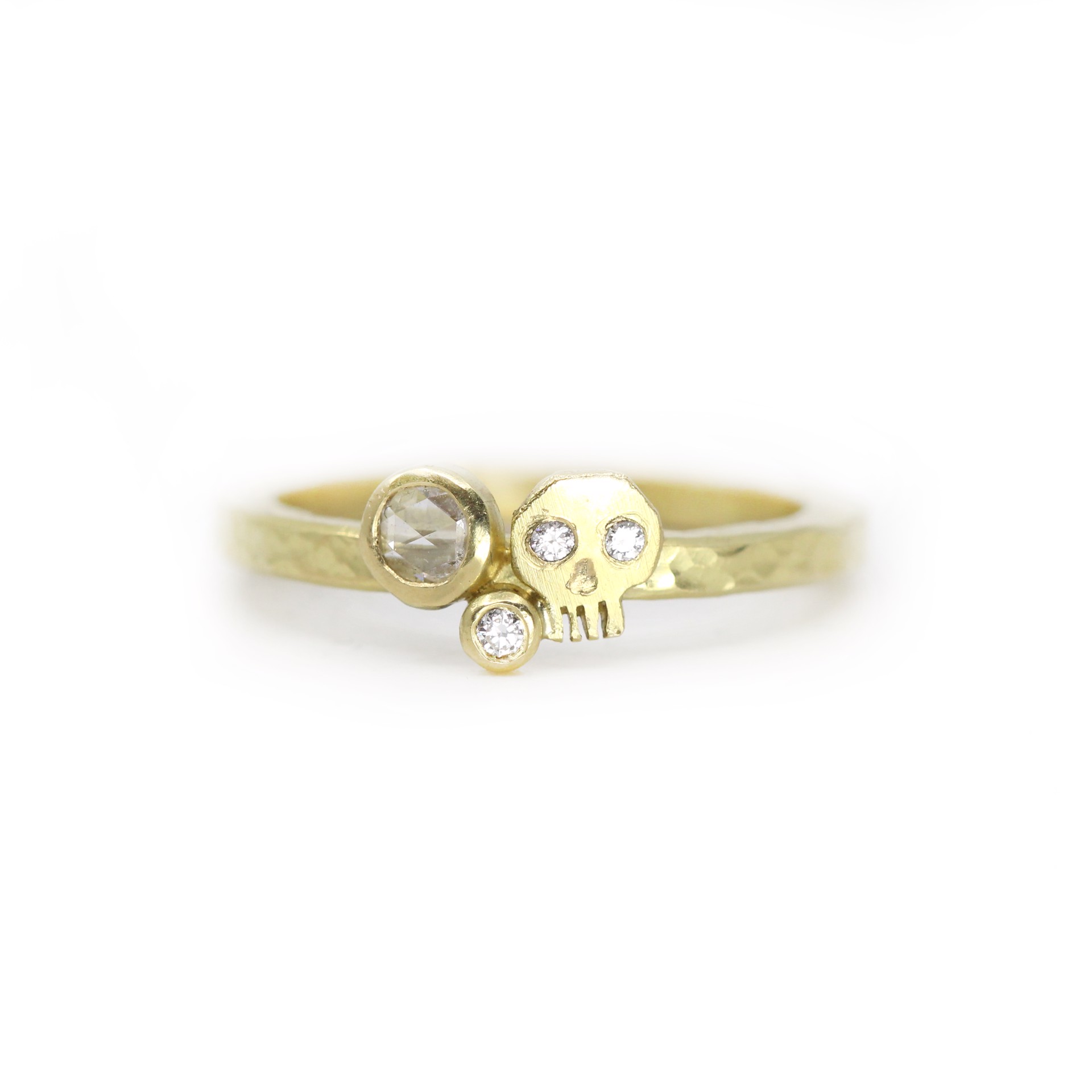 Skull Diamond Cluster Ring (Size 6.5) by Susan Elnora