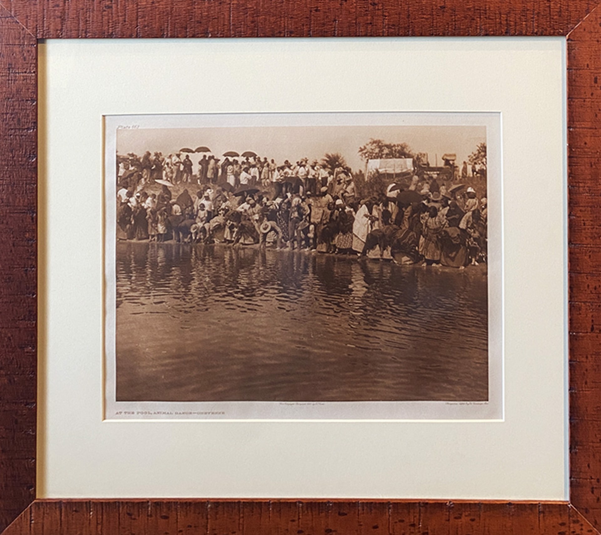 At the Pool, Animal Dance - Cheyenne, plate #663 by Edward S Curtis