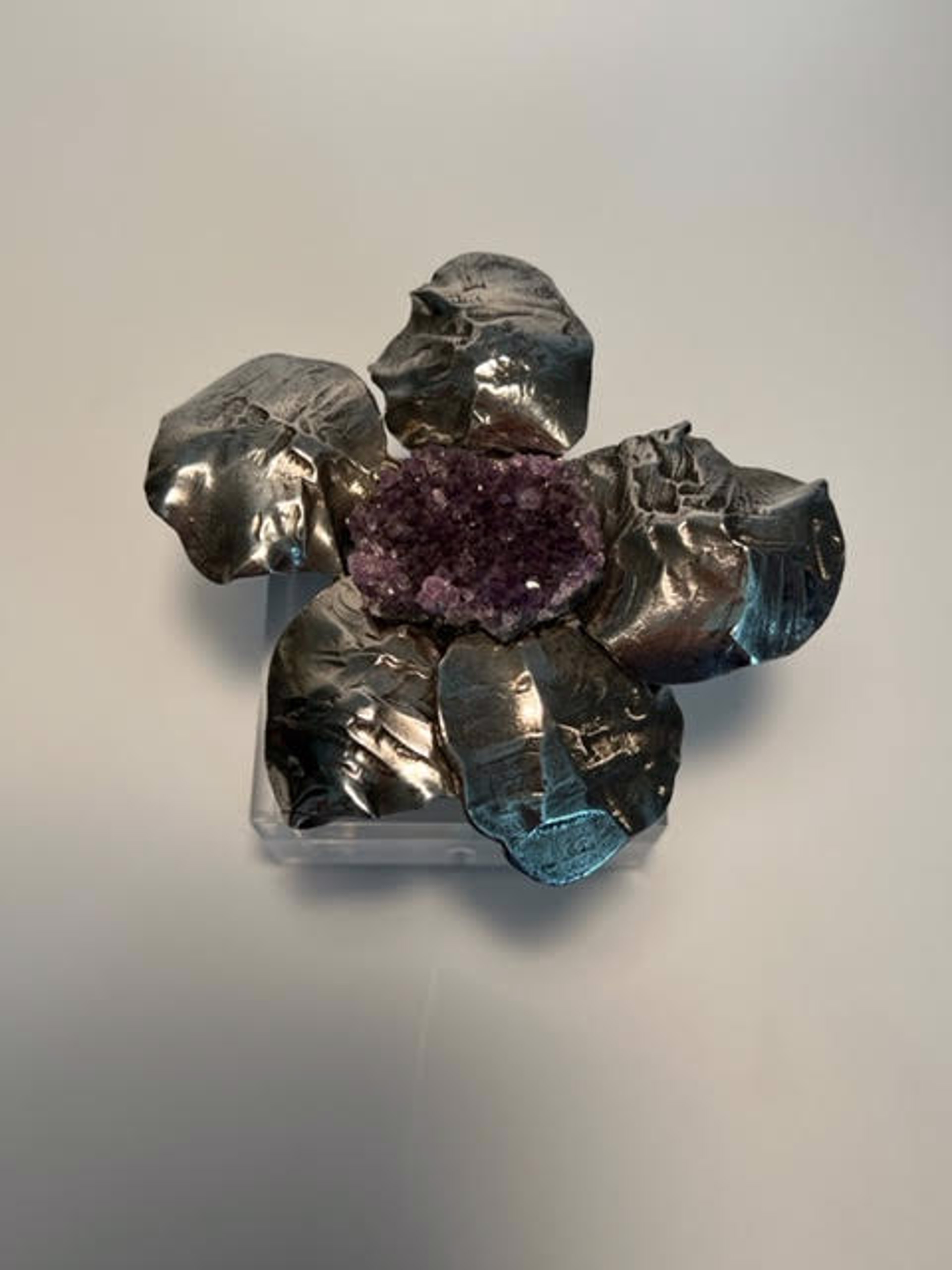 Small Flower with Amethyst by Larry Whiteley