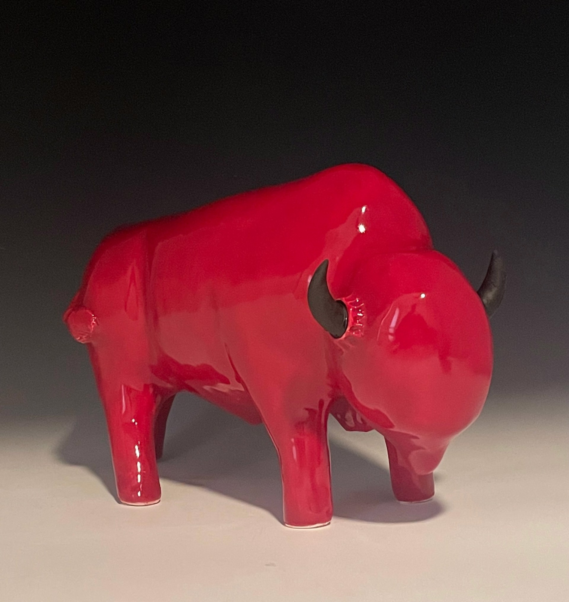 Shiny Red Smooth Bison by Brian Horsch