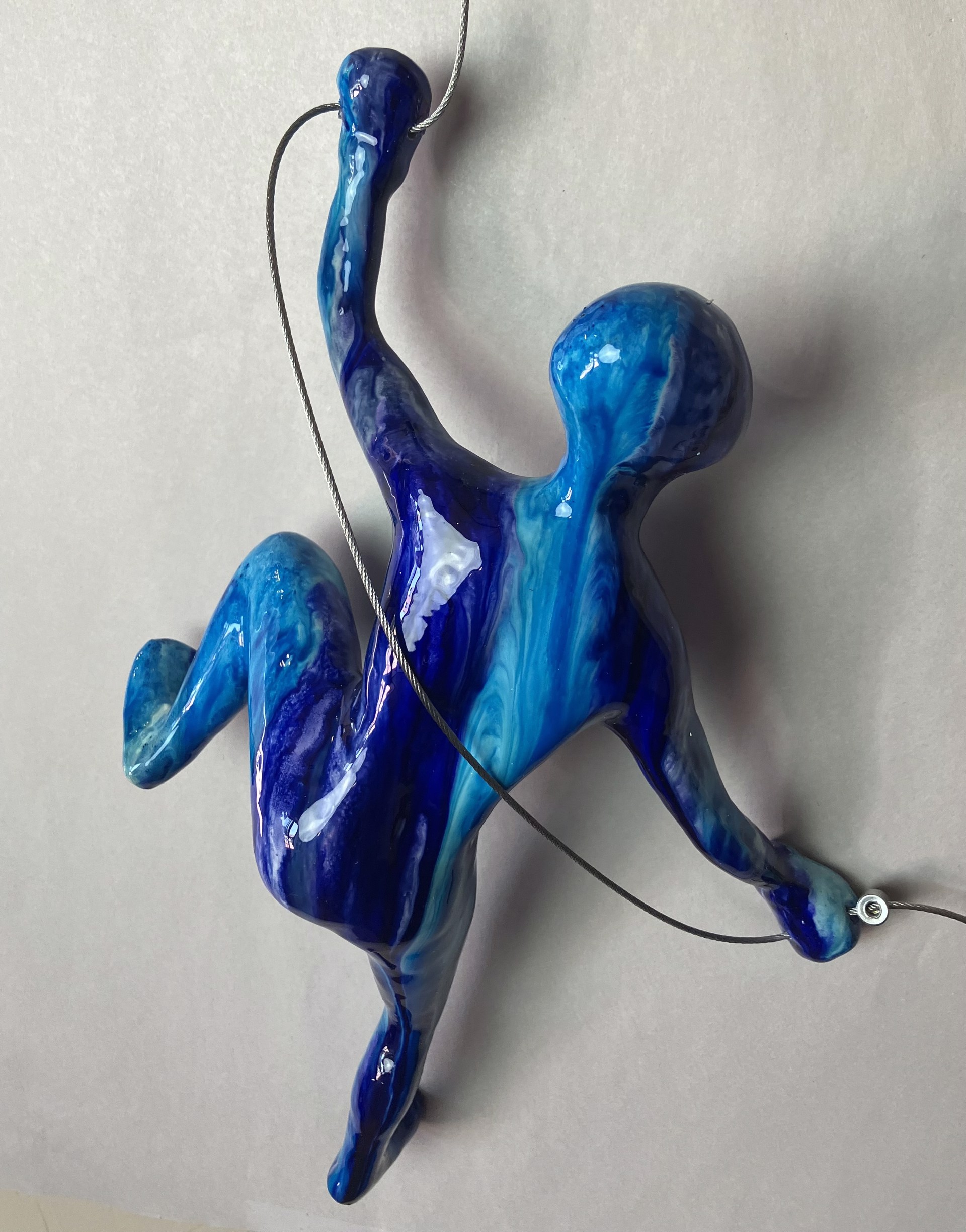 Male Climber 29-BS ~ Position 29 in color Blue Swirl by Ancizar Marin
