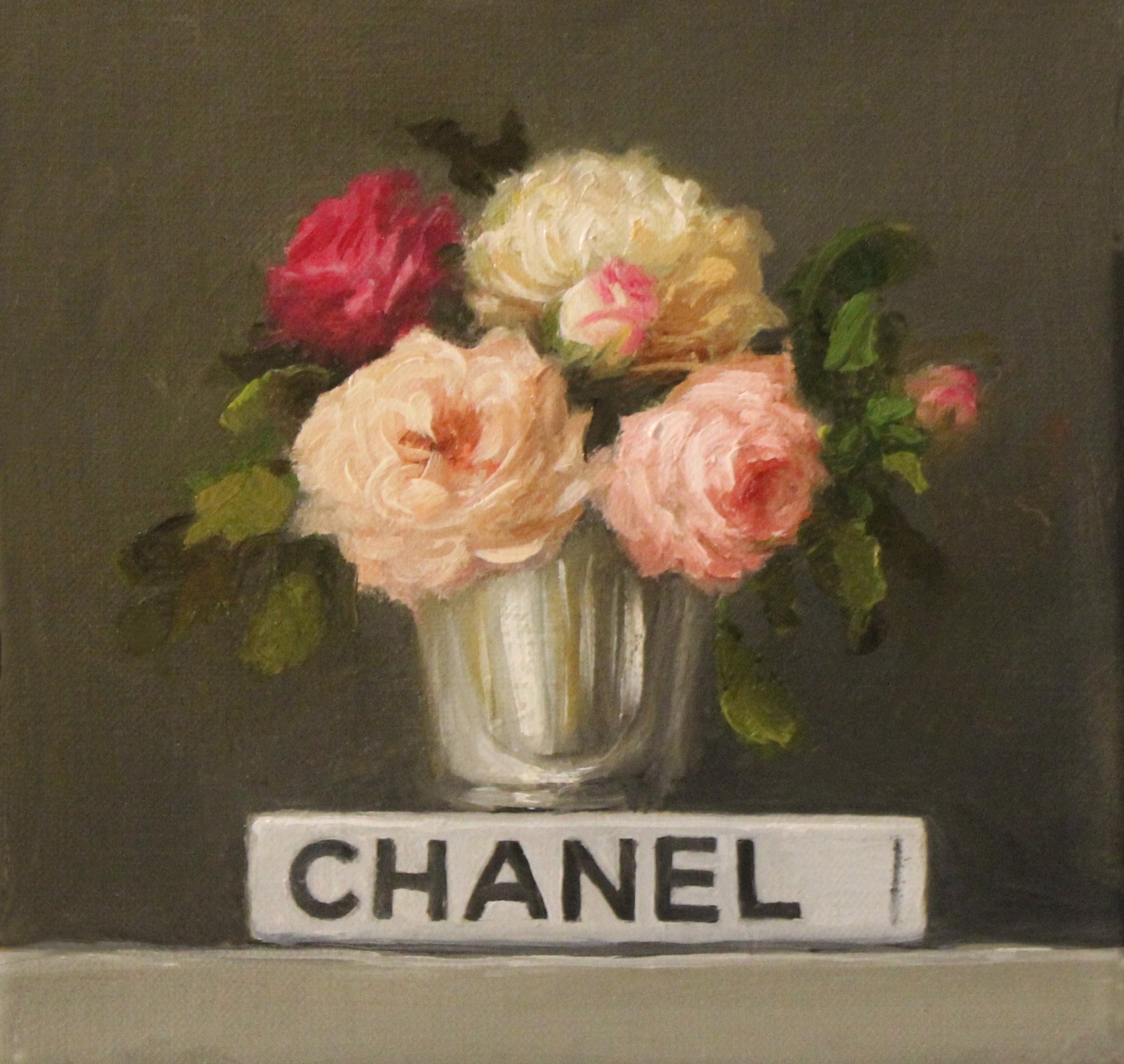 Chanel Book With Roses by Carolina Elizabeth