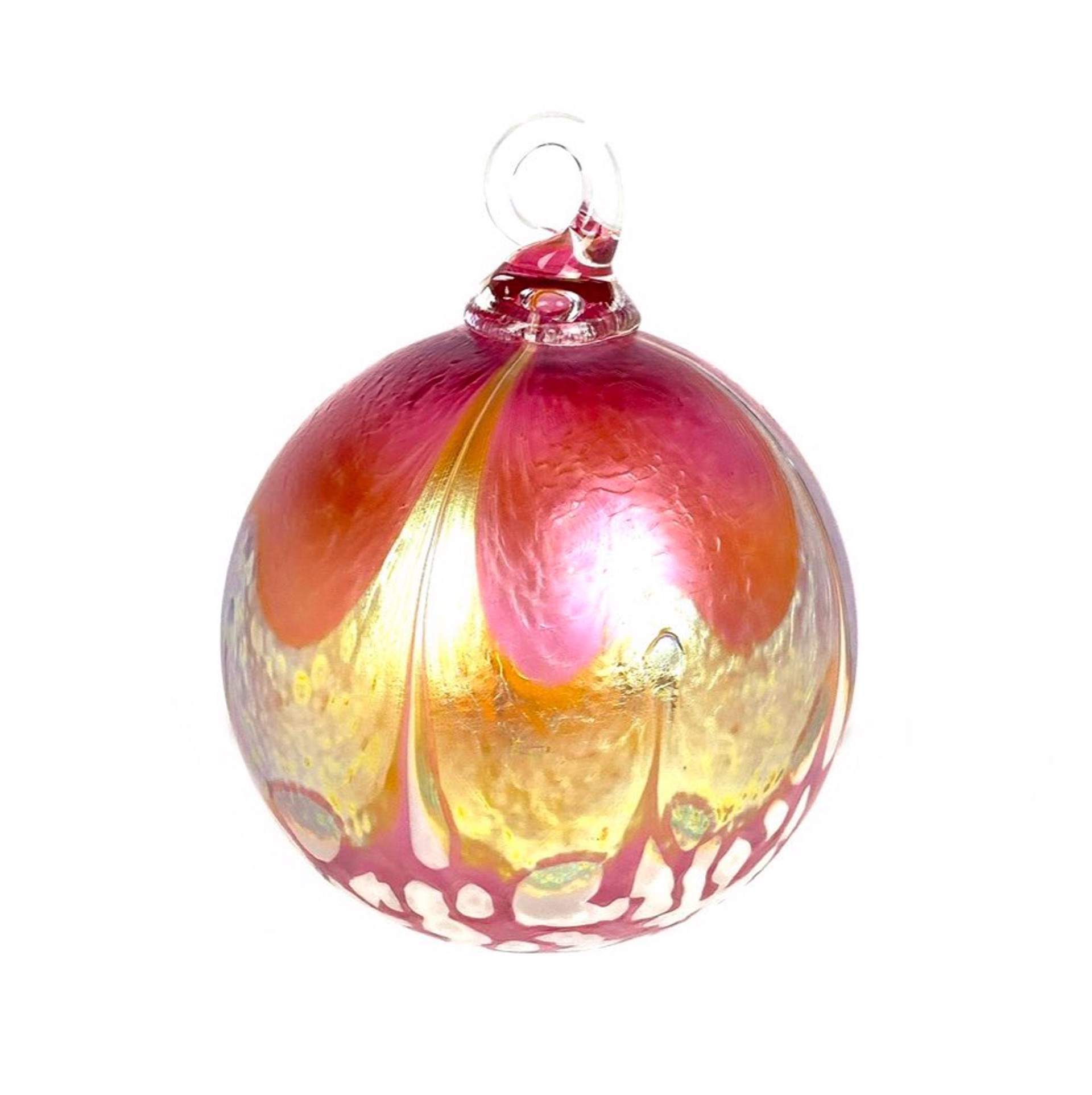Artisan Punch Pink Ornament by Furnace Glass