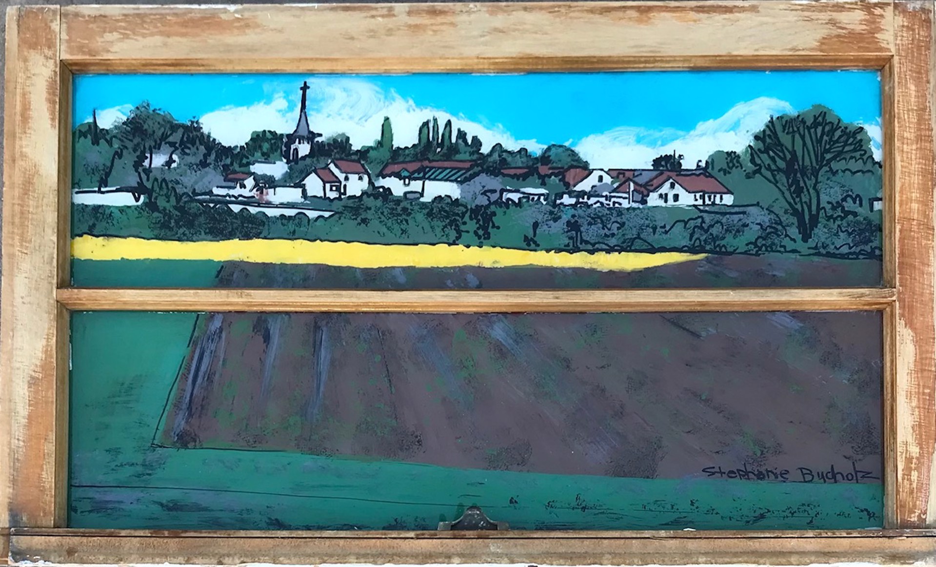 The Road To Paris 3 (Fields & Houses) by Stephanie Bucholz