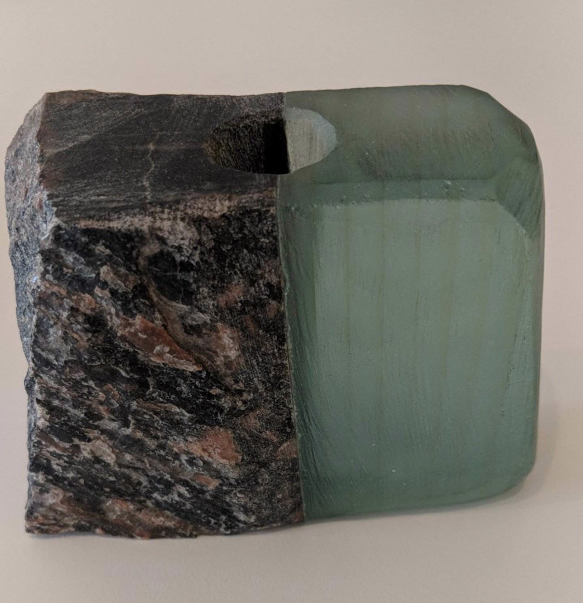 Medium Glass and Stone Vase #7 by Christy Haldane
