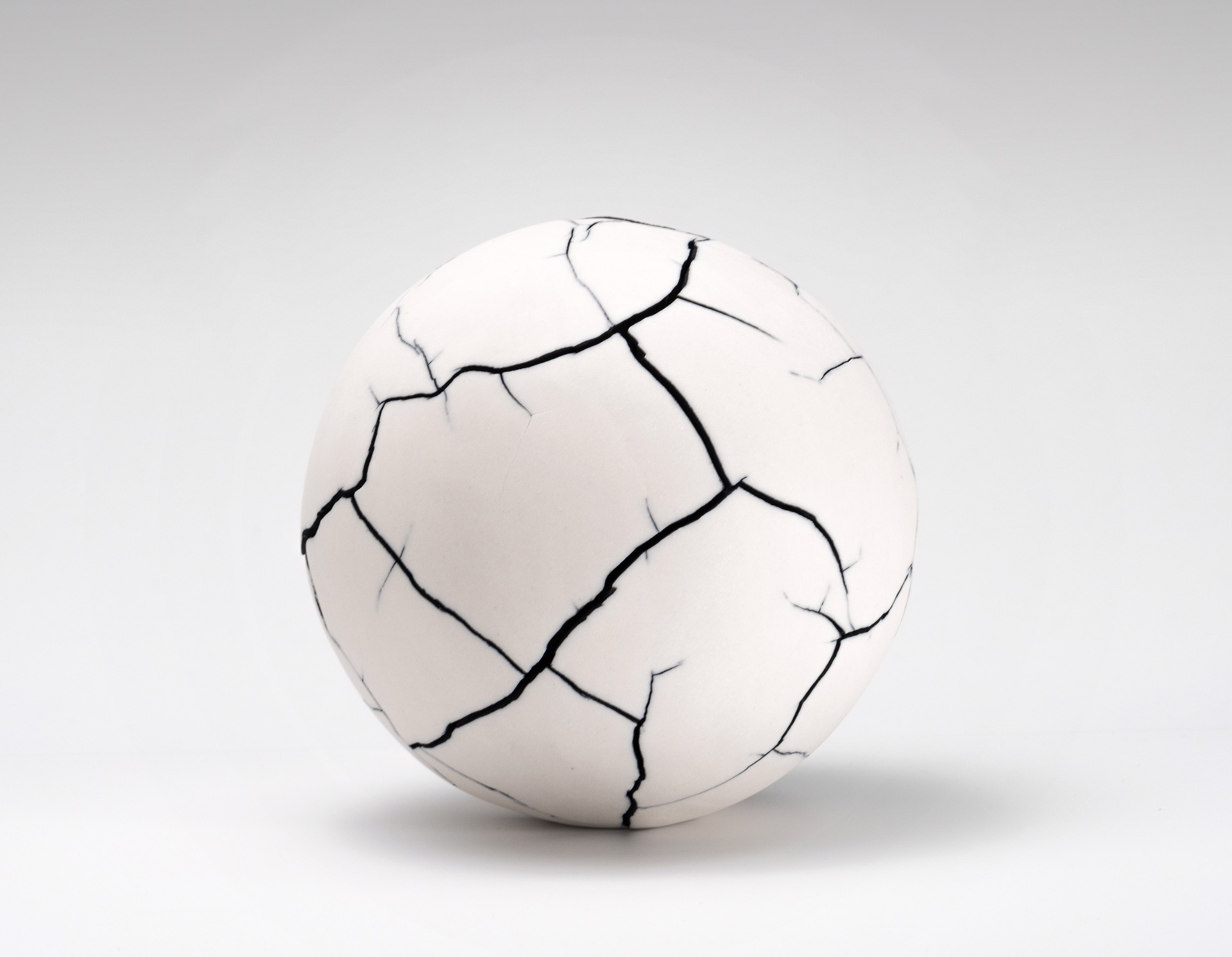 White Porcelain Sphere by Liza Riddle