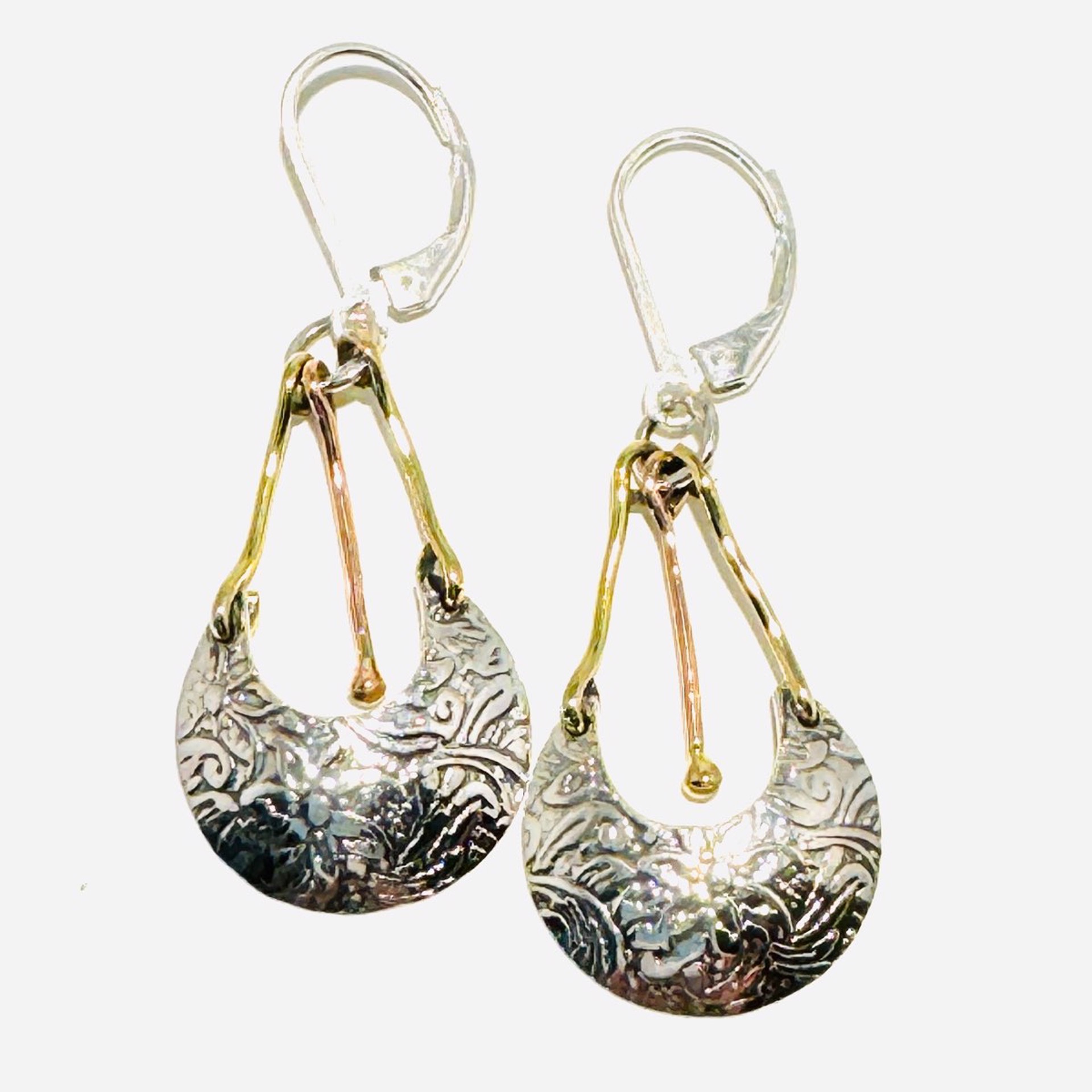 Mixed Metal Earrings MONSE-3067 by Monica Mehta