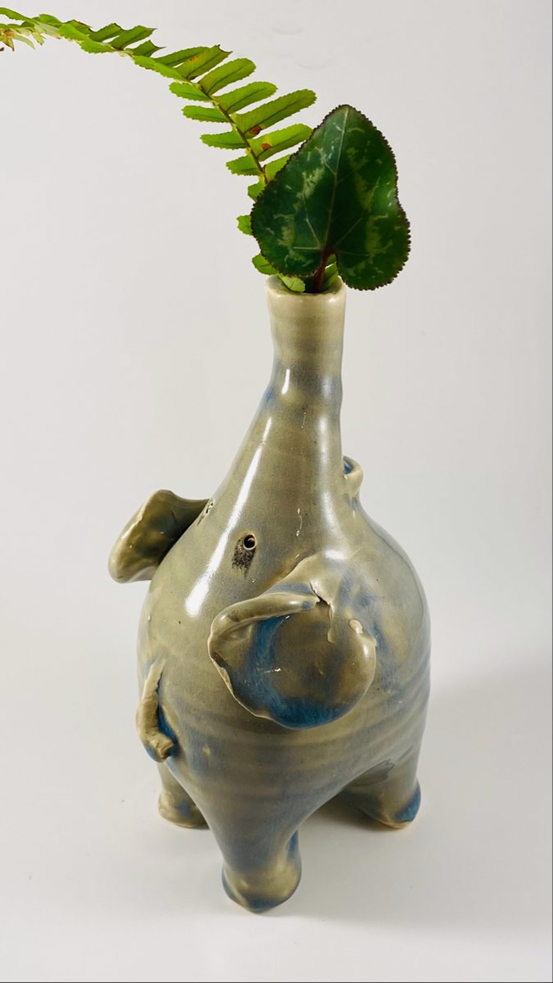 KK224 ‘Horton’ Elephant Vase by Kate Krause Dare/Sandpiper Gallery