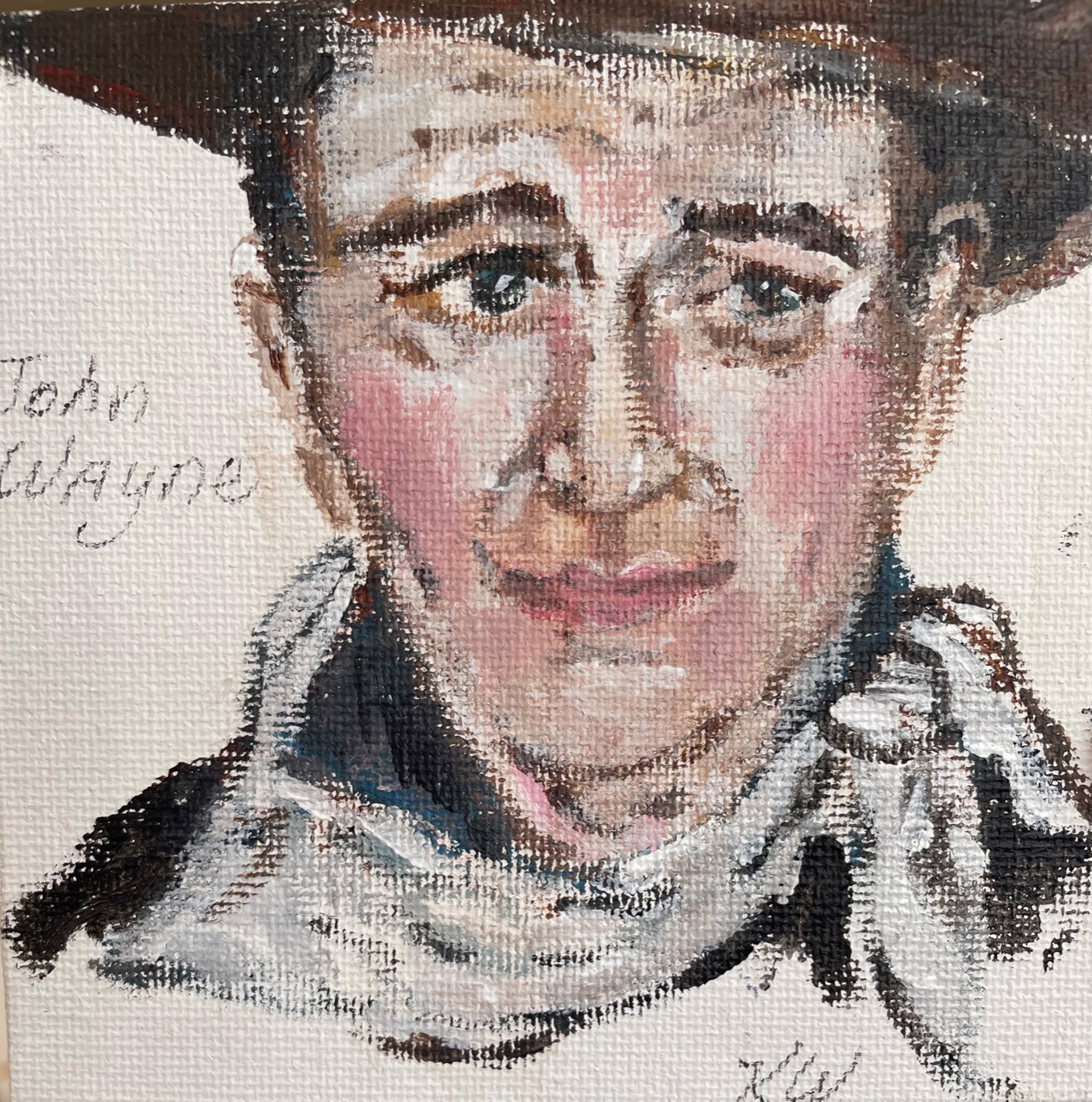 John Wayne Mini Painting by Kathy Willingham