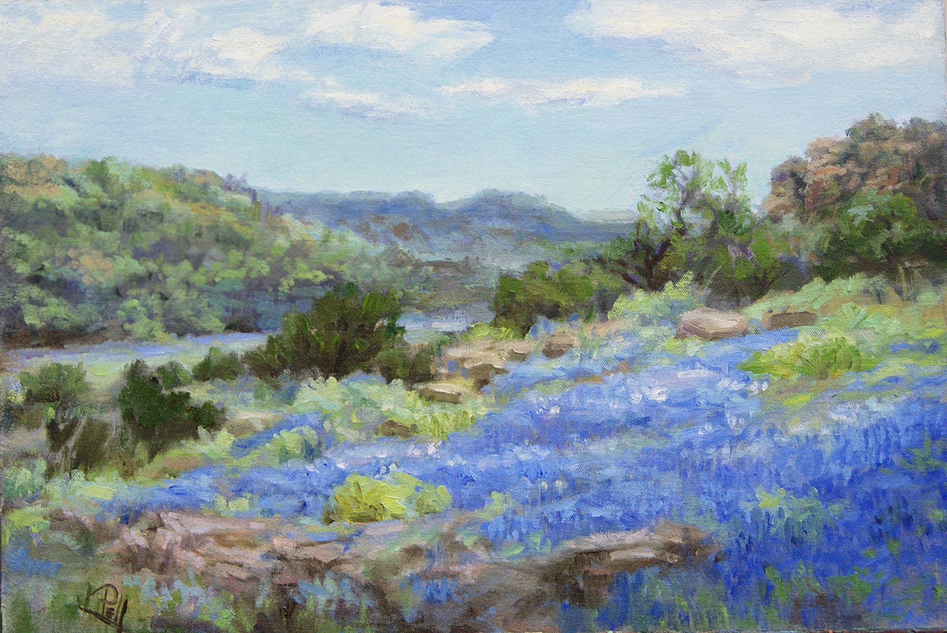 Texas Hill Country Bluebonnets by Lilli Pell
