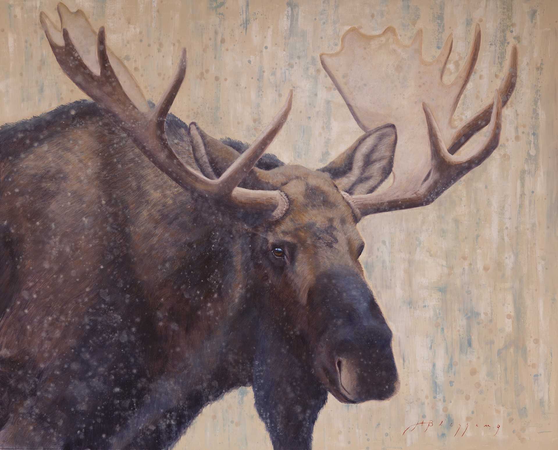 Moose Painting By Meagan Blessing