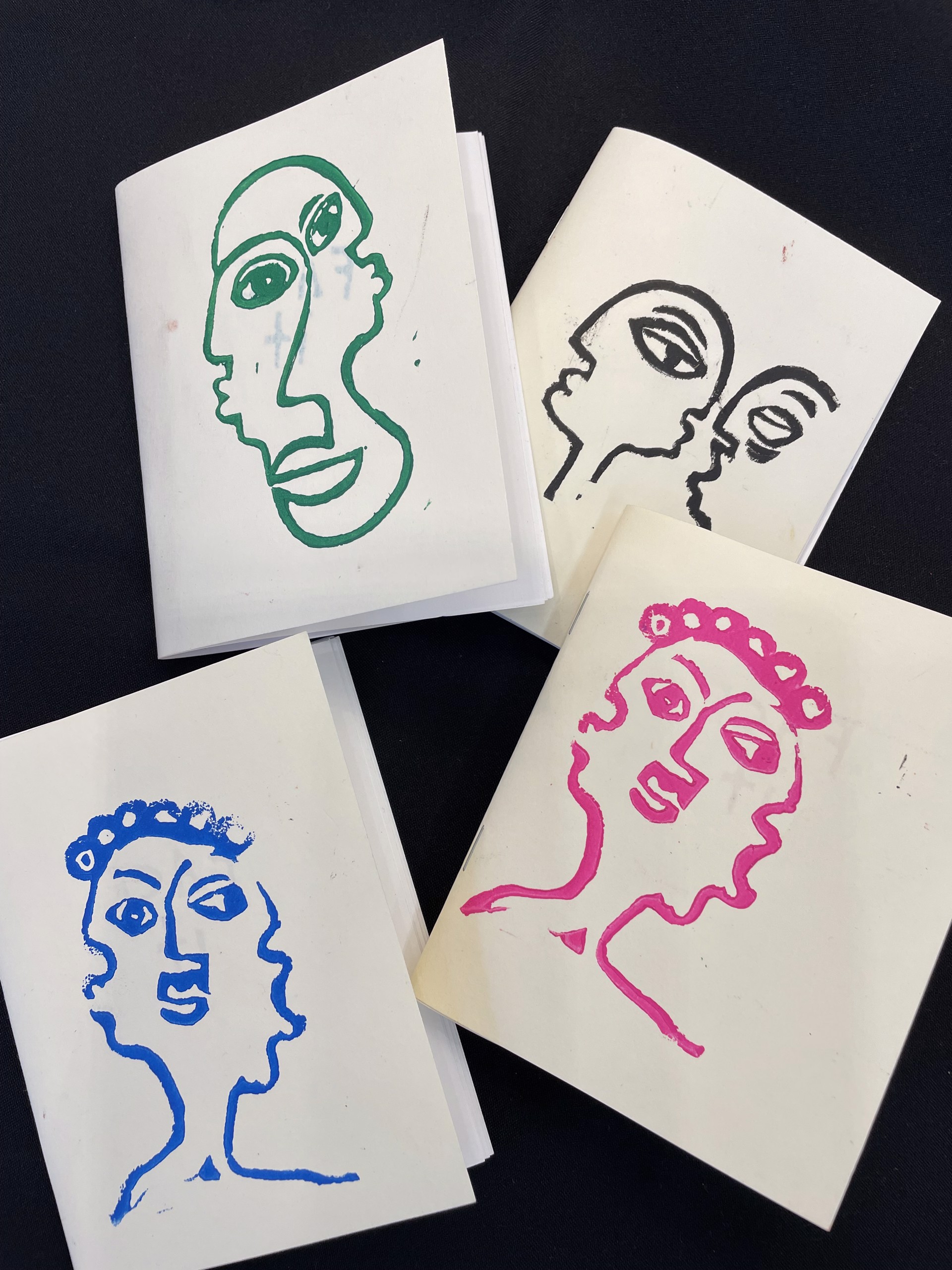 "Face It" Booklet (assorted, block-printed by Toni Lane) by Toni Lane