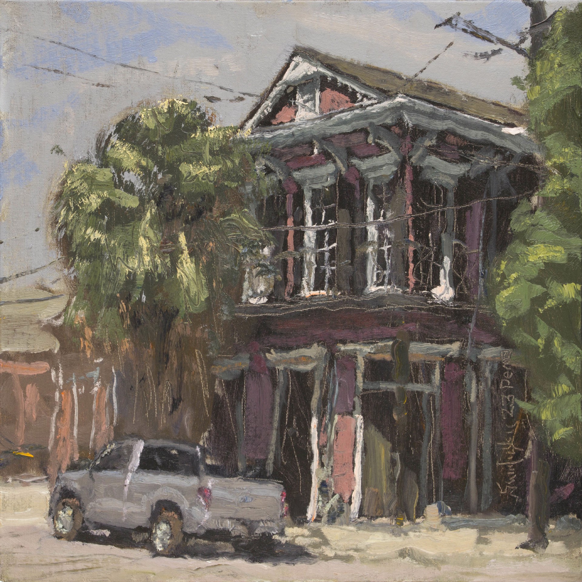Treme, Corner Store House with Gray Pickup by Phil Sandusky