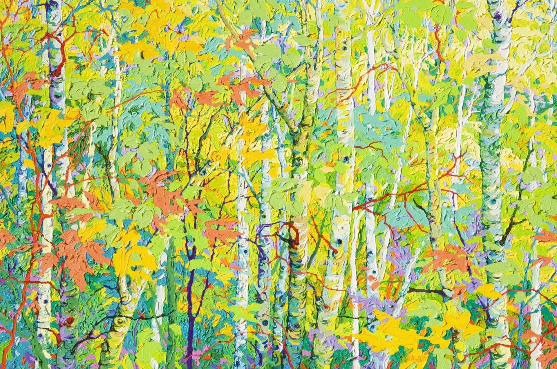 Aspens at the Violet Hour by Frank Balaam