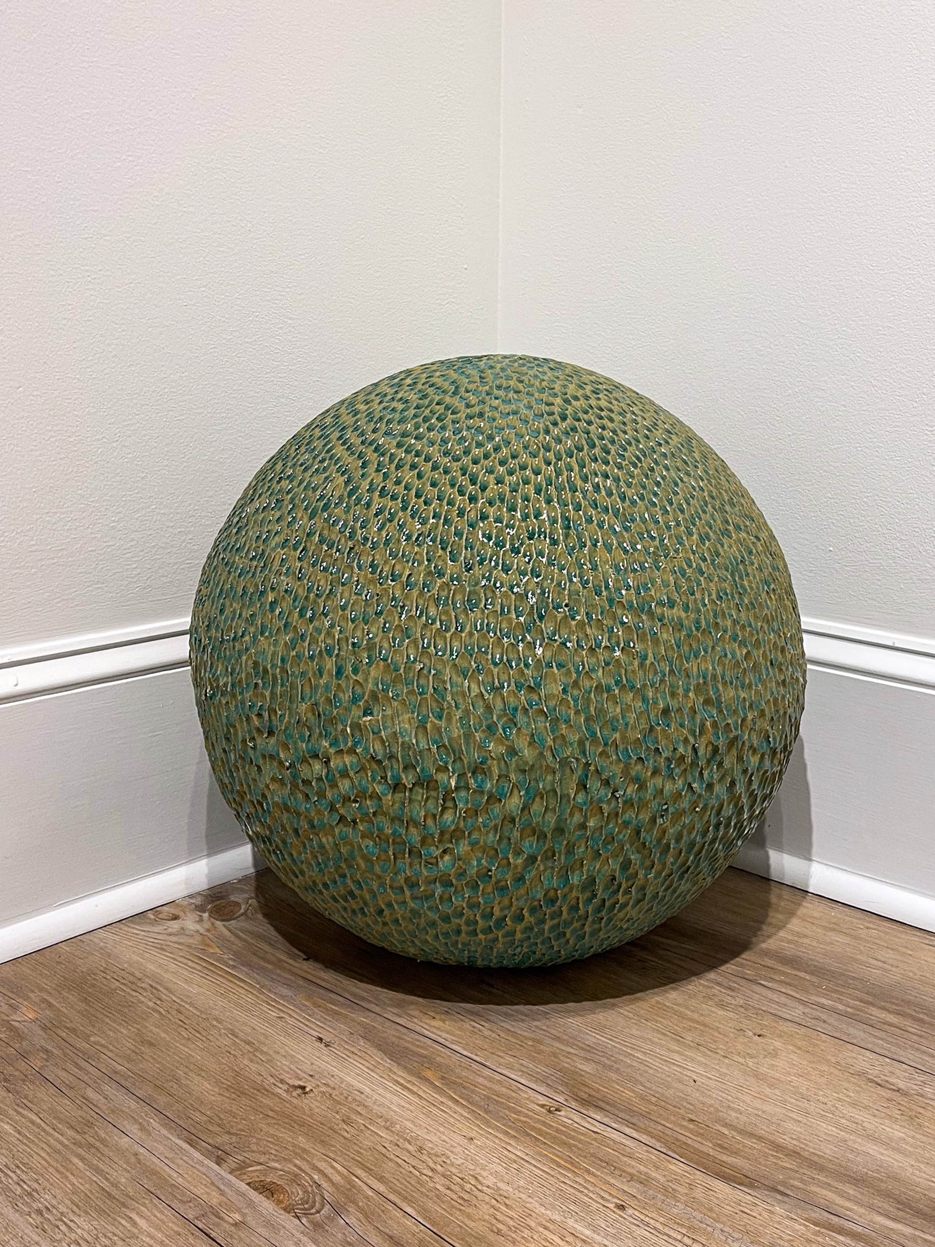 Medium Green Sphere by Virginia Scotchie