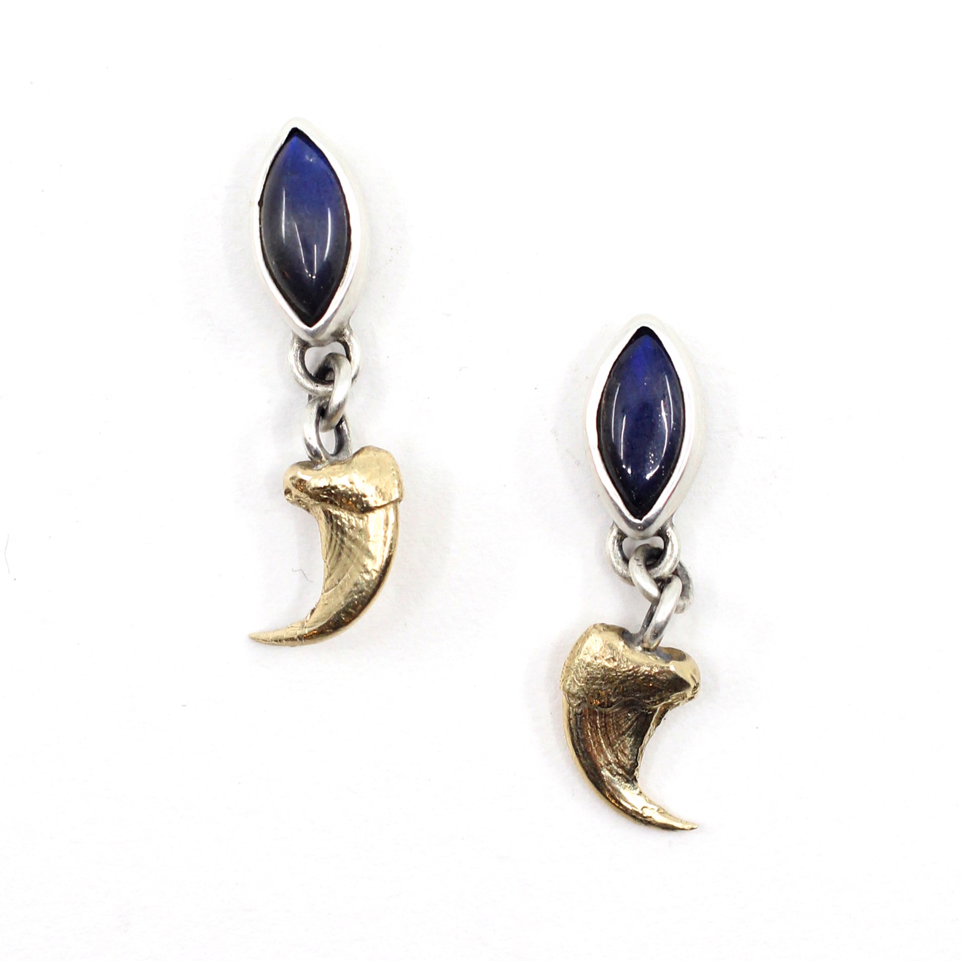 Labradorite Cat Claw Earrings by Silicate & Silver