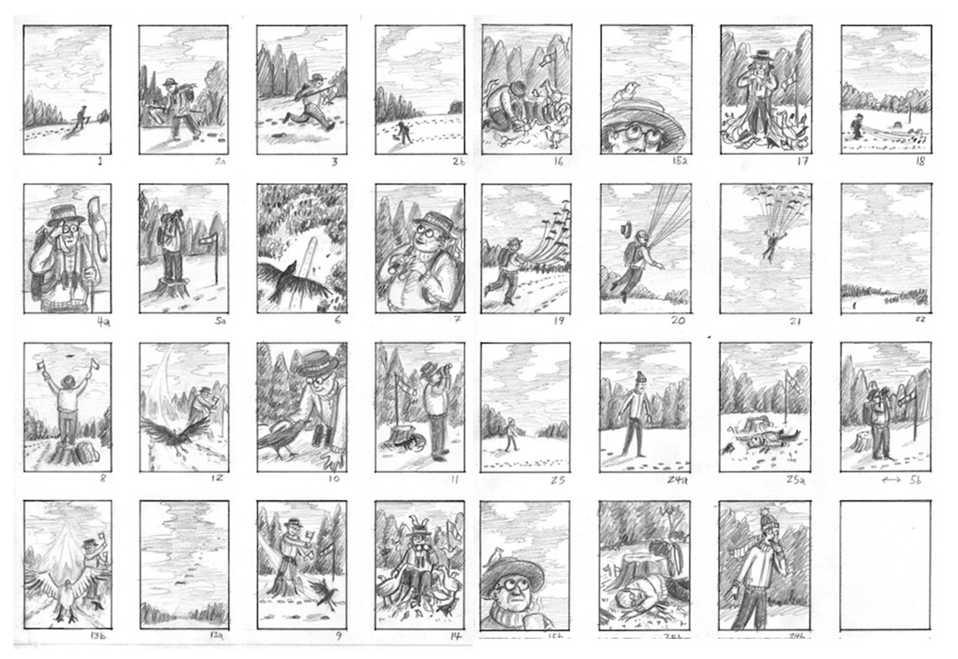 Going South, Story Board by Landis Blair