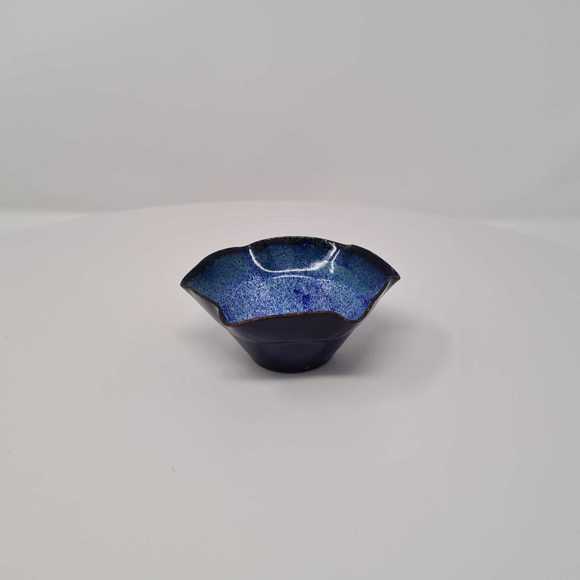 Enamel Copper Flared Bowl by Lundsten Glazzard