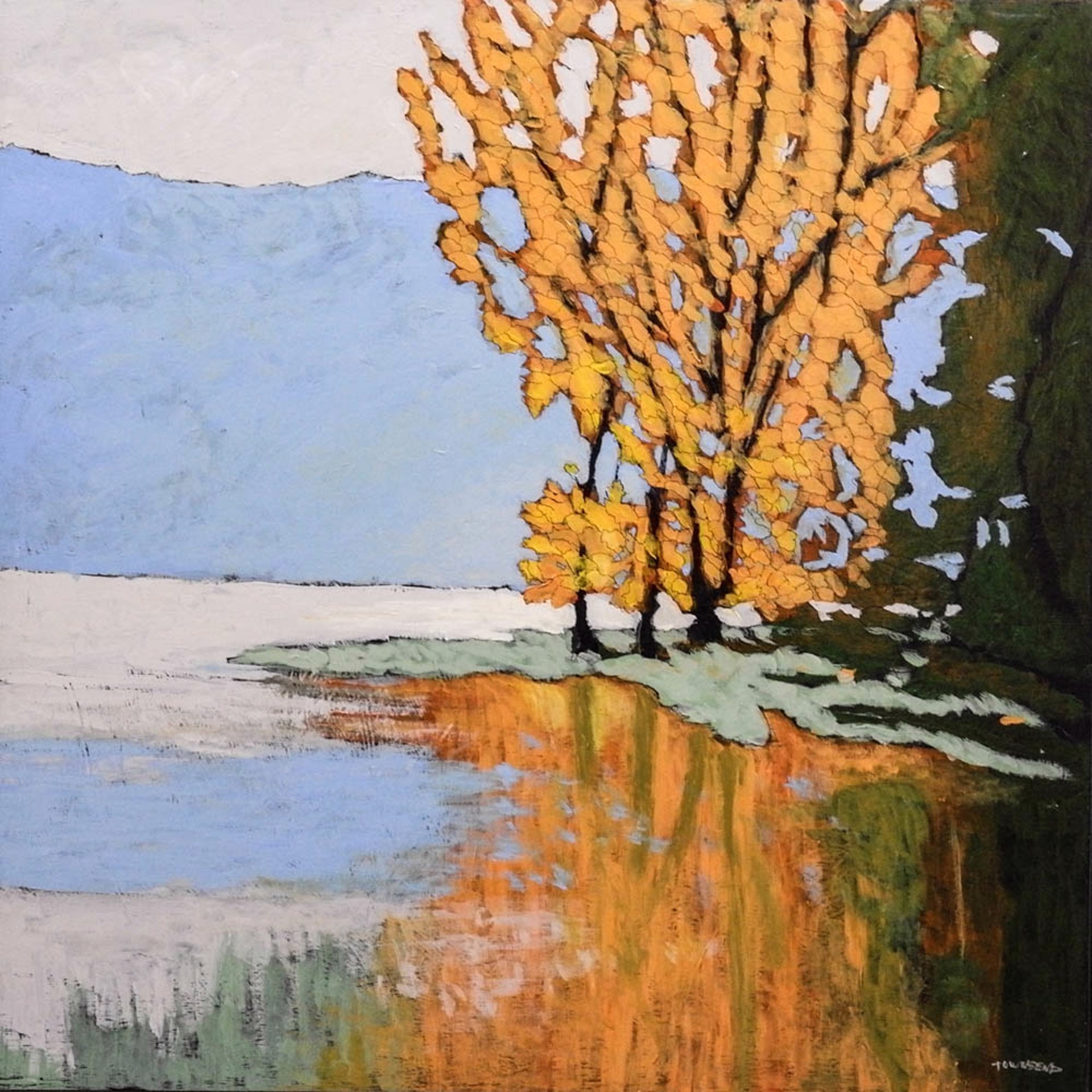 Autumn Mountain Lake by John Townsend