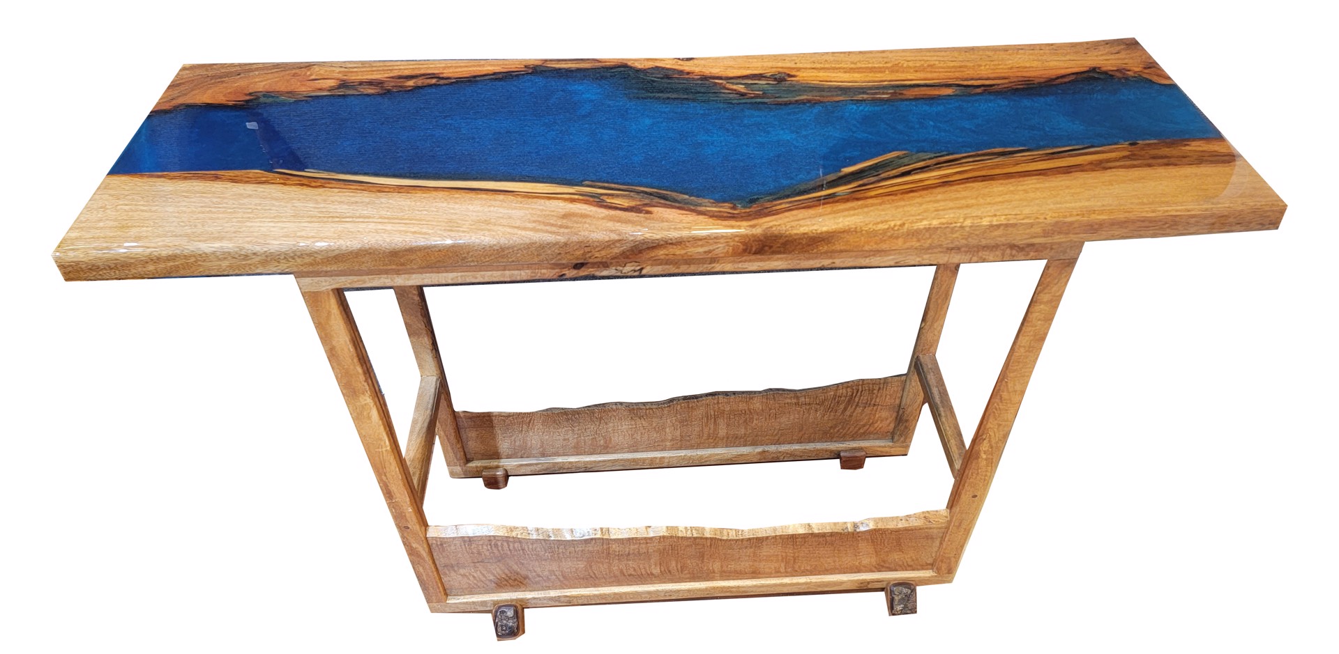 Lightning-Struck Mango and Epoxy Bar by Seth Isaac