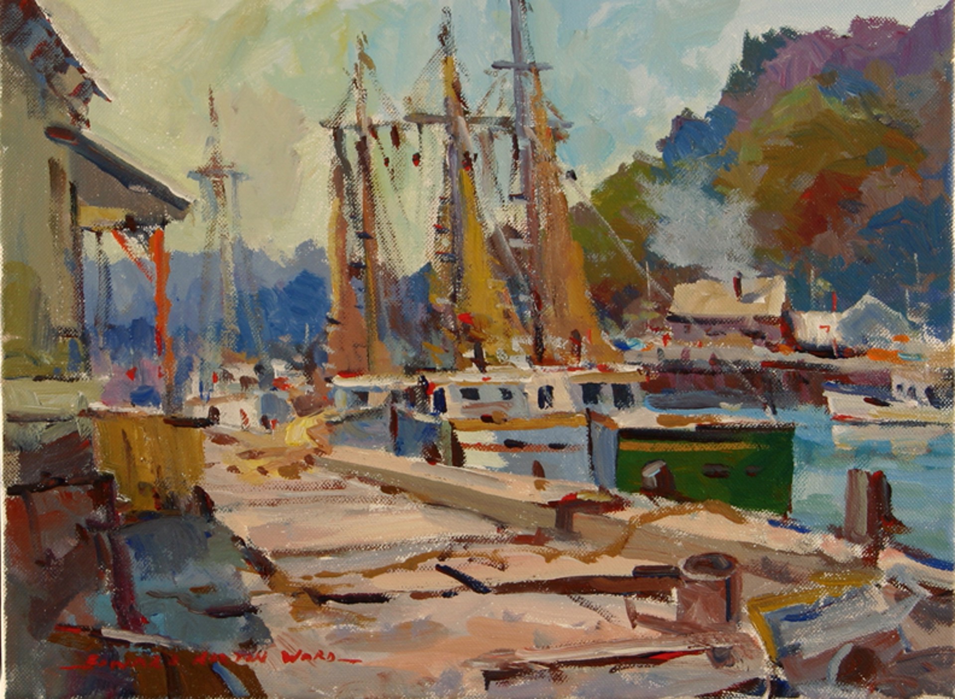 Fishermans Dock Noyo by Edward Norton Ward