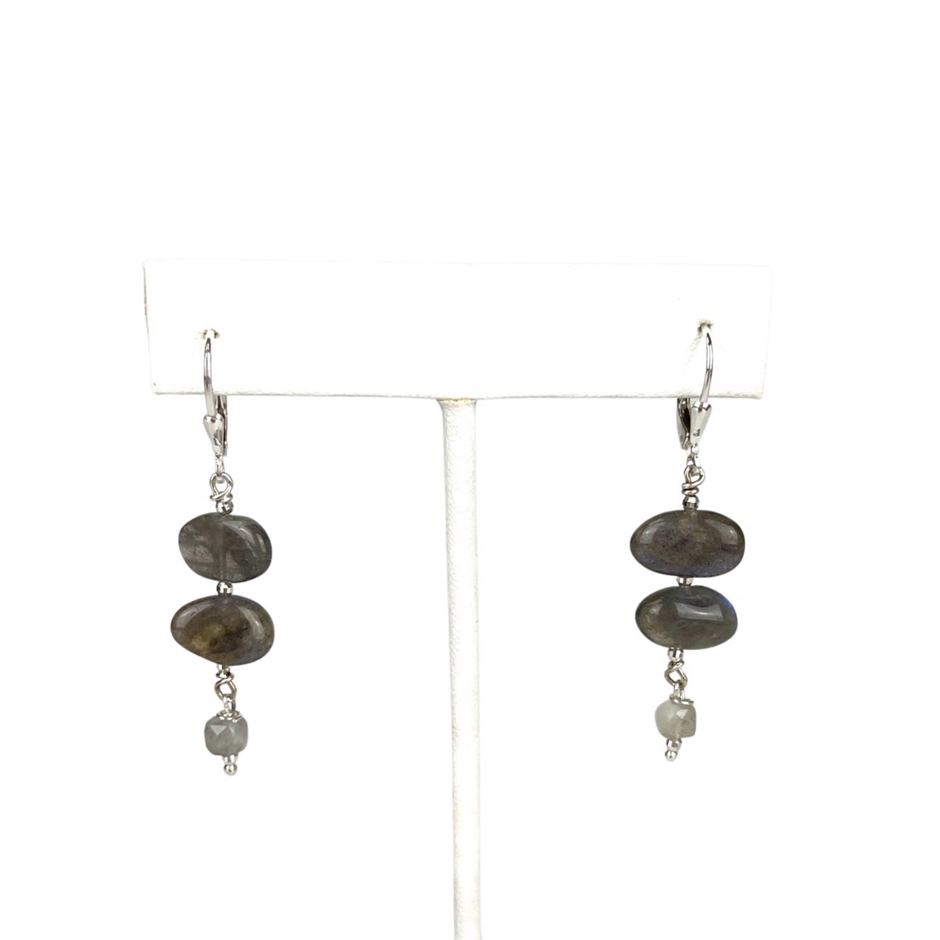 Labradorite and Sterling Silver Earrings by Nola Smodic