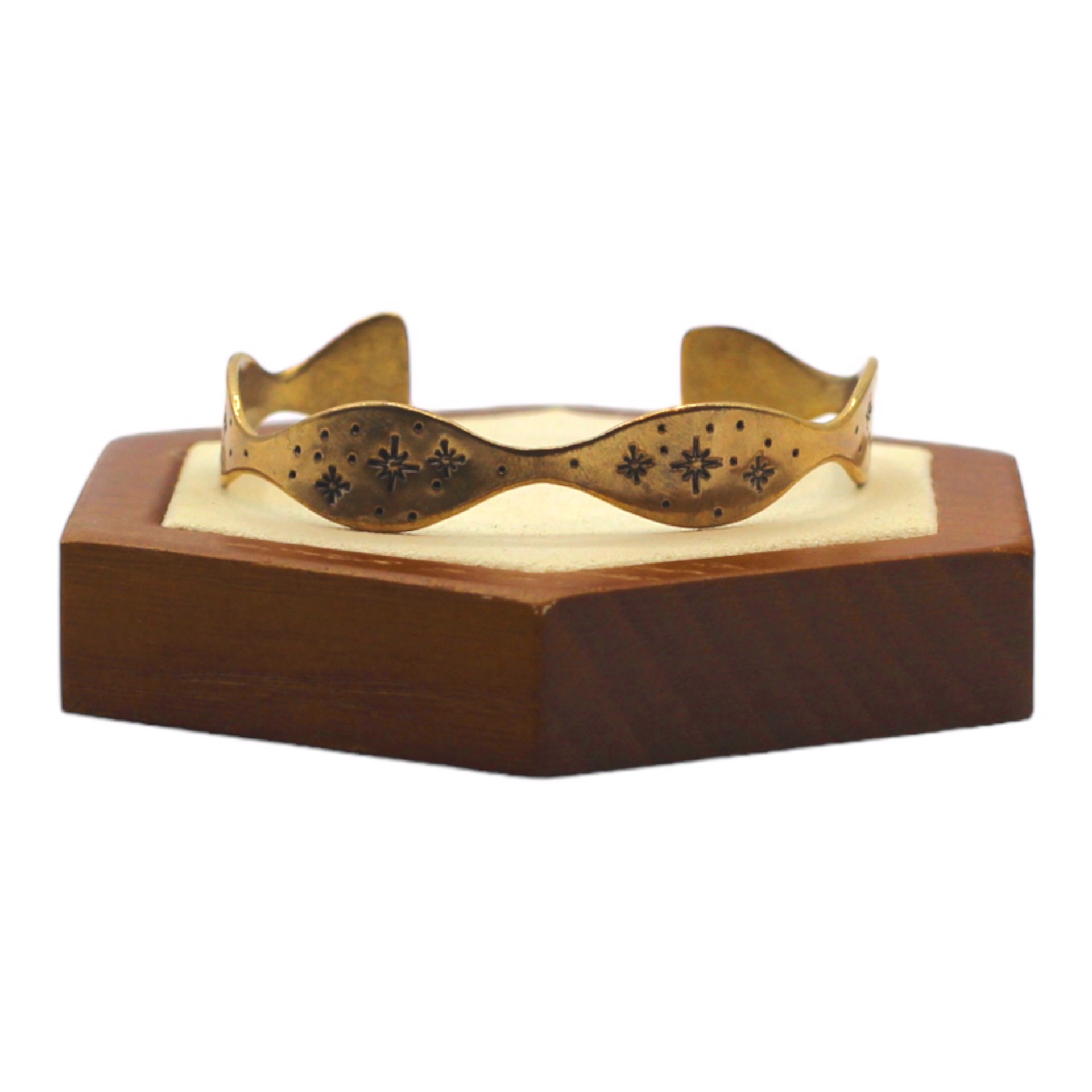 Starry Brass Cuff Bracelet by Sadee Crum