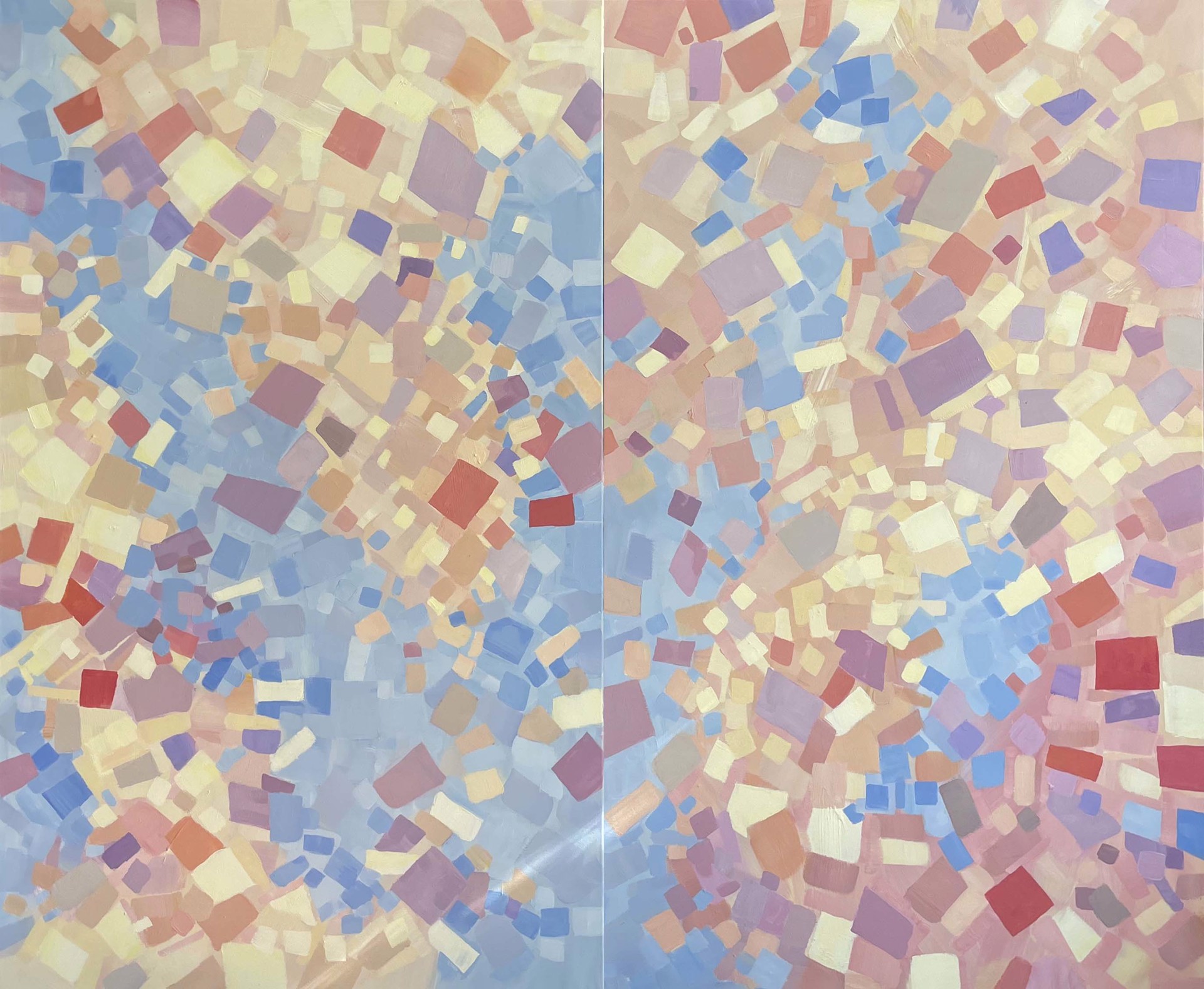 The small particles of World, diptych by Anna Miller
