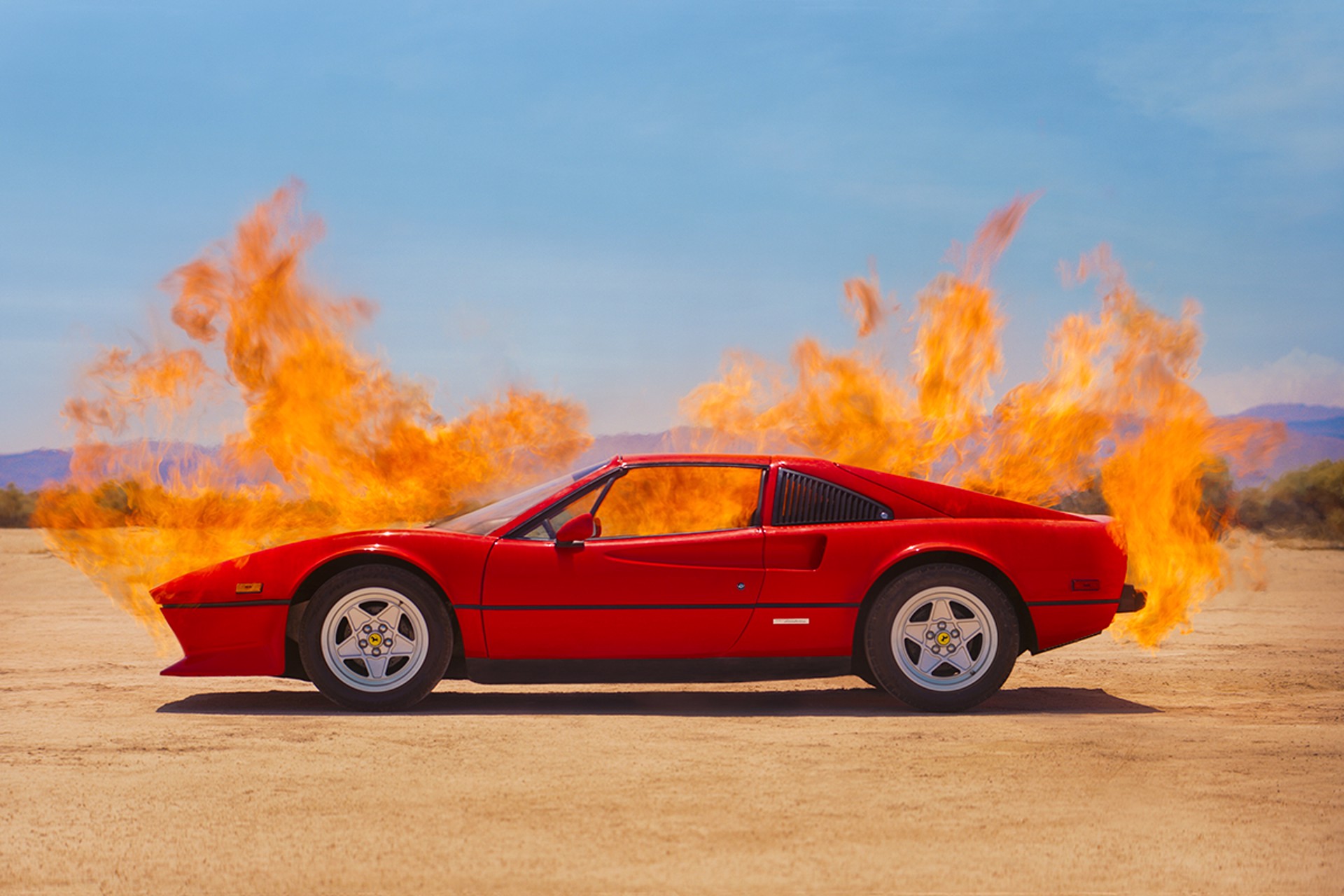 Ferrari on Fire by Tyler Shields