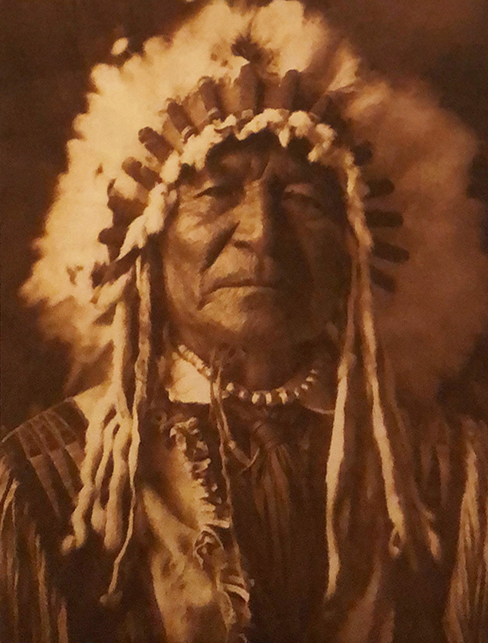 Native American Sitting Bear Arikara by Edward S Curtis