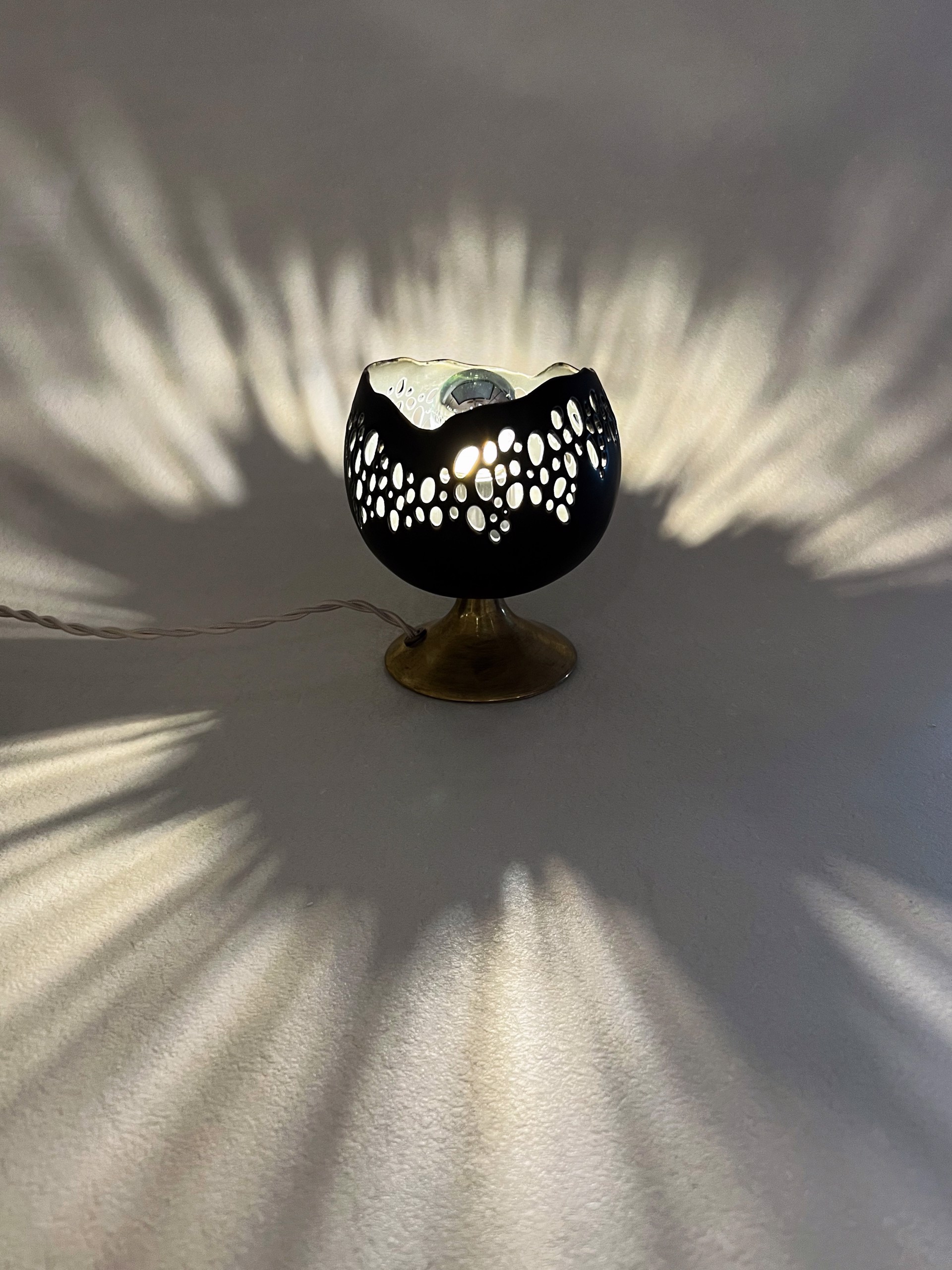 Mini Mod Black Lace Lamp by Kate Tremel