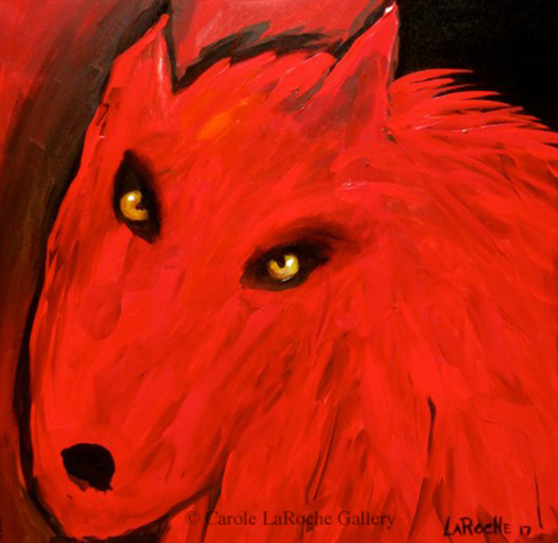 RED WOLF I by Carole LaRoche