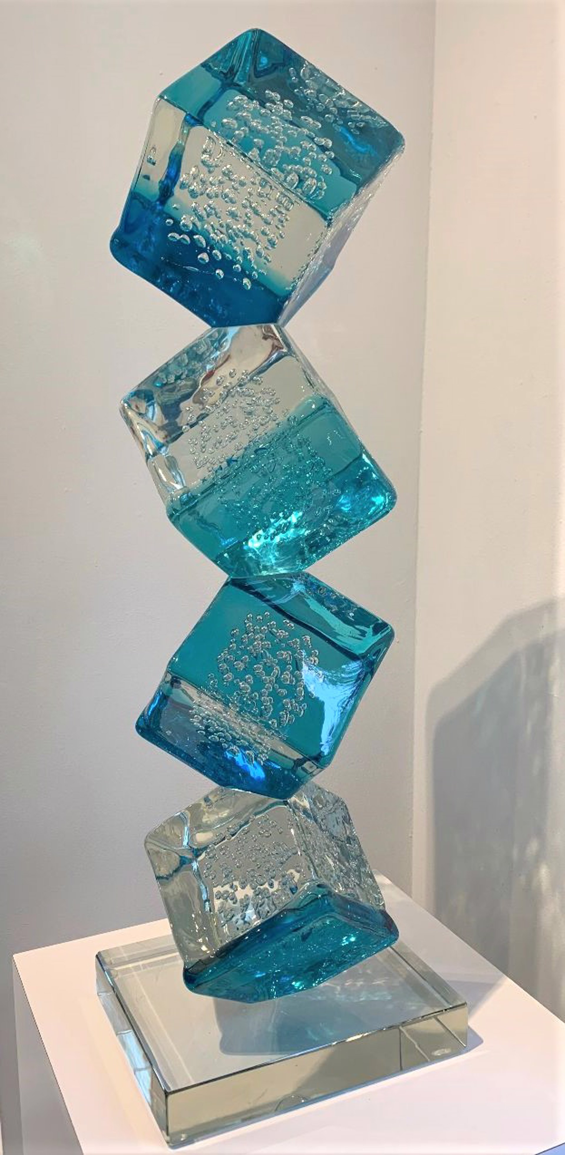 Aqua Stacked Cubes by Alberto & Davide Dona