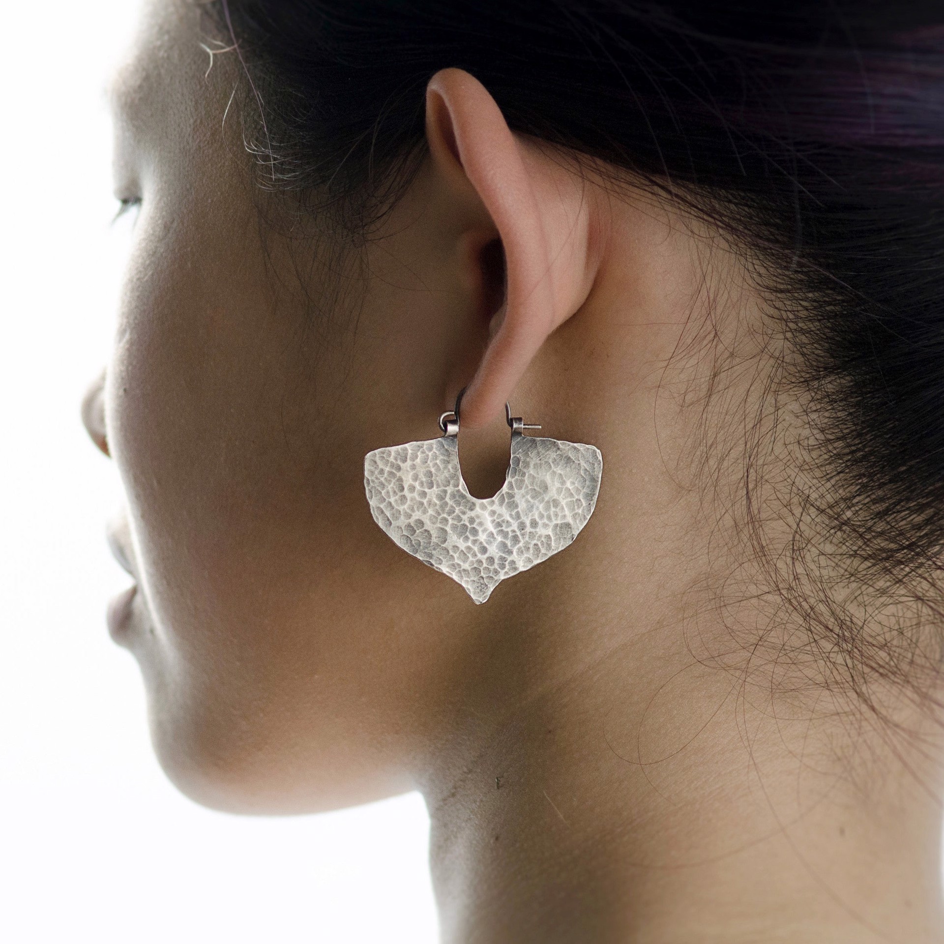 Shield Earrings in Blackened Copper by Clementine & Co. Jewelry