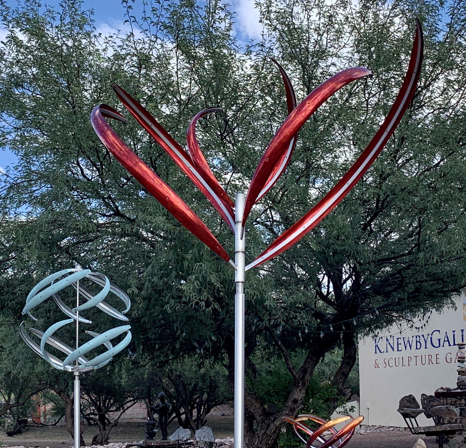 Blooming Lily 3 - Large - Available in Colors & Pole Sizes by Mark White Wind Sculpture