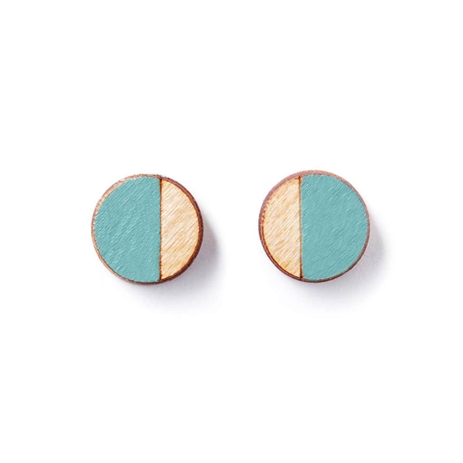 Round Studs - Blue by Treeline and Tide