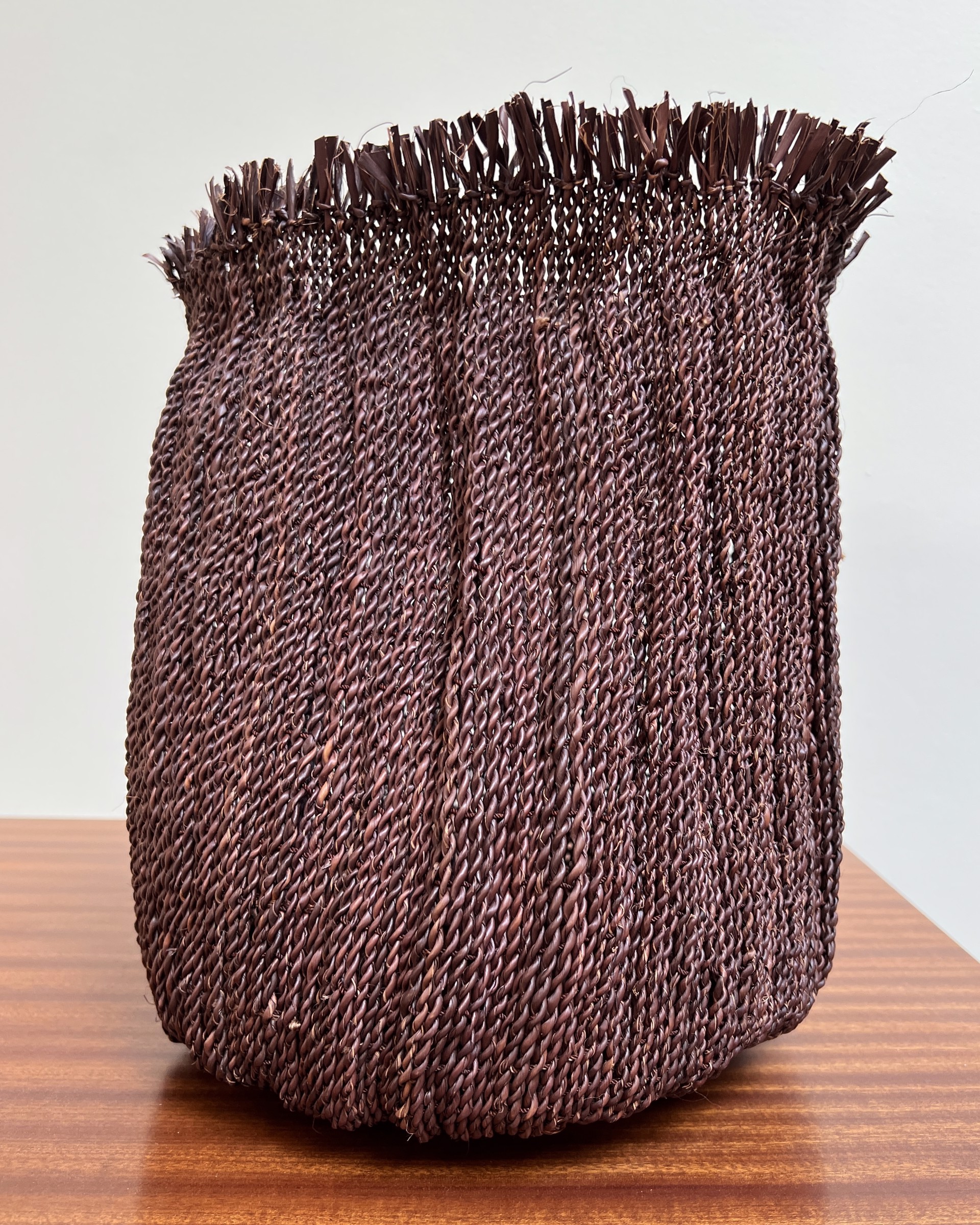 Dark Brown Beer Basket by Omba Arts