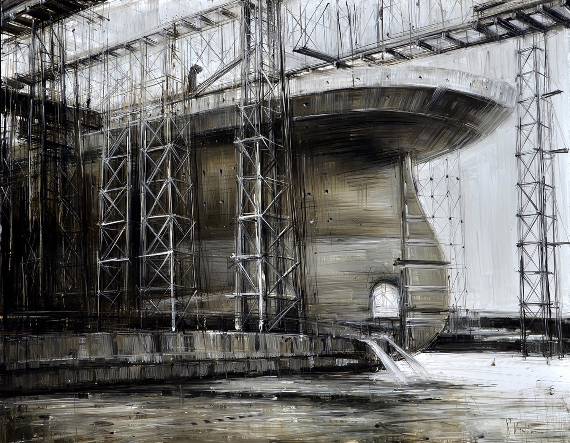 Ship Under Construction (study) by Valerio D’Ospina