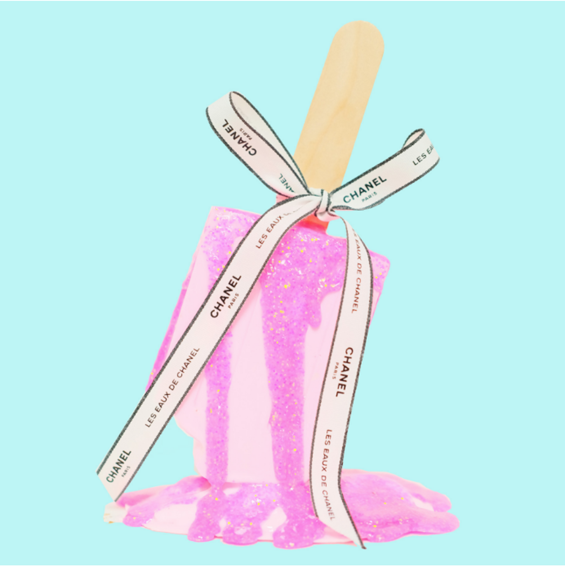 Melting Popsicle Art - Pantone 182c "Pink Chanel" by Betsy Enzensberger
